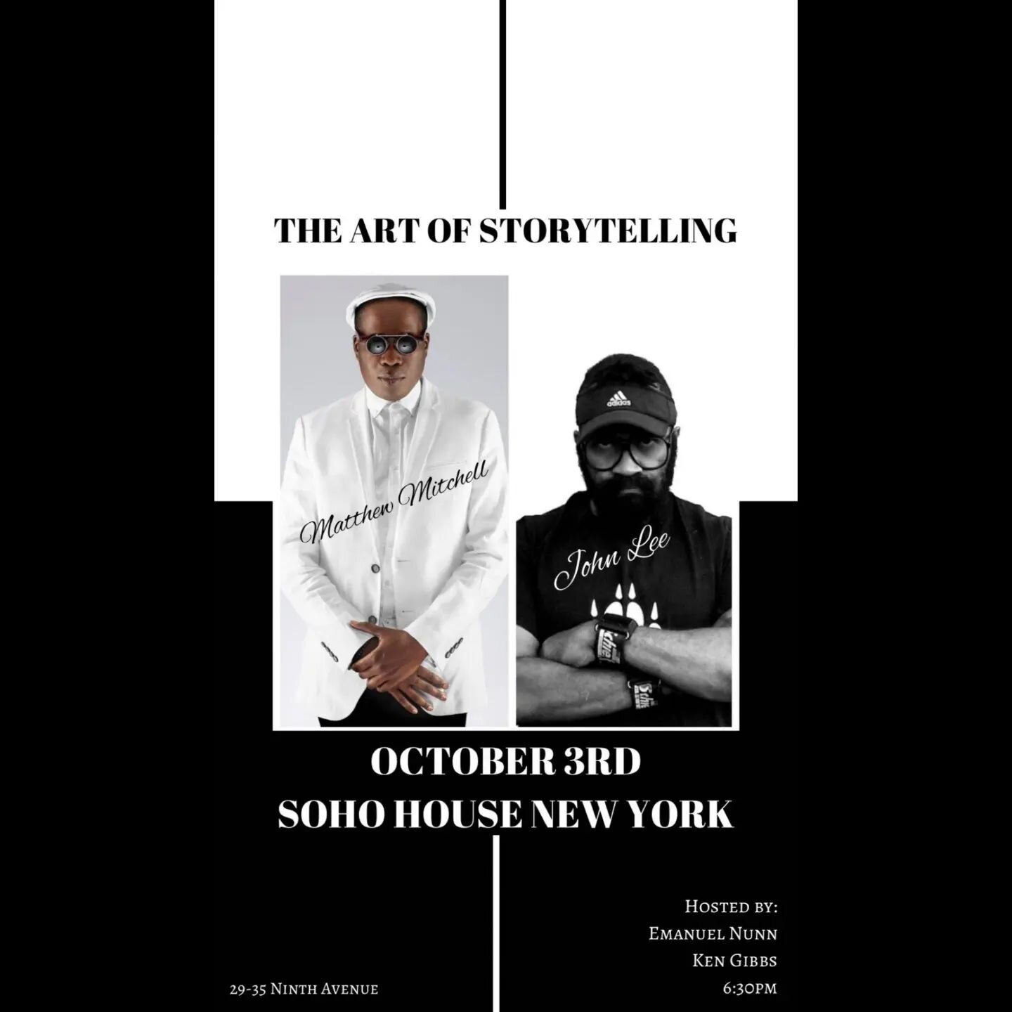 Monday, October 3, 2022
6:30pm @ Soho House 
29-35 9th Ave, New York, NY 10014
Soho house members: register w/House Seven space is limited.

non-members DM us if you can make it. Cryptoharlem got a very limited guest list.

@geminiimatt (left) a Tech