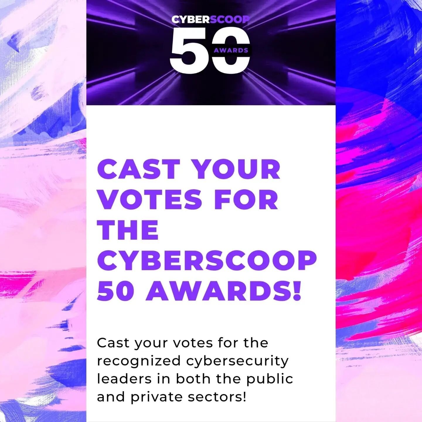 Yo squad, we are nominated for this dope award. Last day to vote is now!  You know what to do. Vote vote vote, tap , tap, tap! If you don't feel like typing, that links in our bio. Peace! https://www.cyberscoop.com/cyberscoop50/vote/