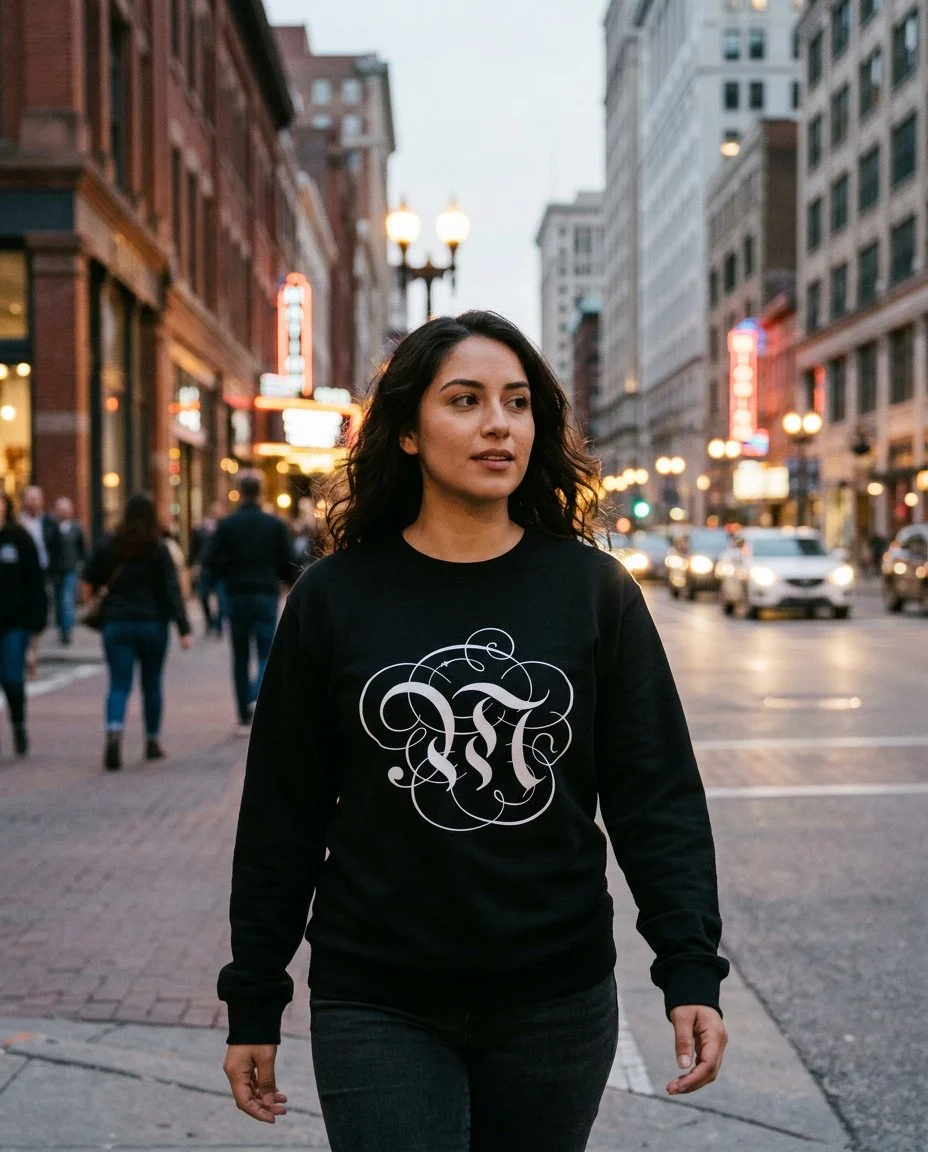 Unisex Premium Sweatshirt - White MADE Logo