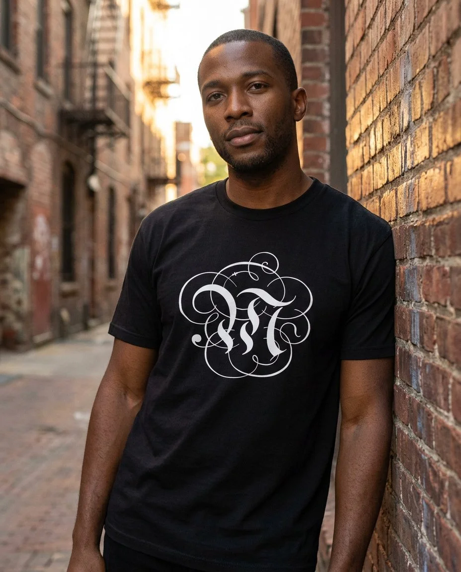 Men's Heavyweight Tee - Large White M Logo