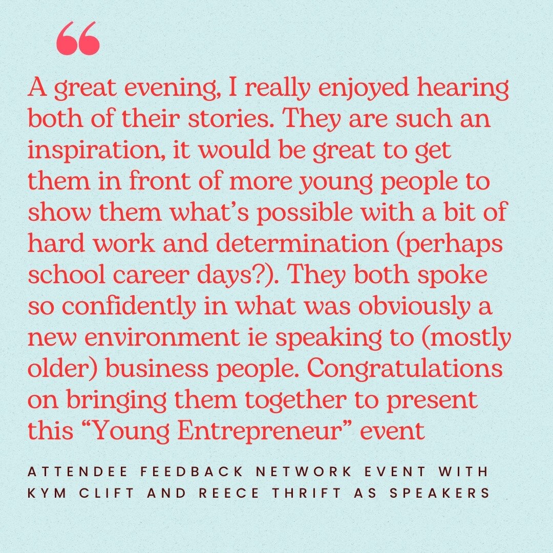 Feedback from Meet up in Moree with Kymberlee Clift and Reece Thrift as Young Entrepreneur guest speakers.
@UNESRI @MPSC @socialcohouse @moree_chamber @kymboslice_94 @reecethrift @bubblenkickswimschool @thriftvegetationmanagement
