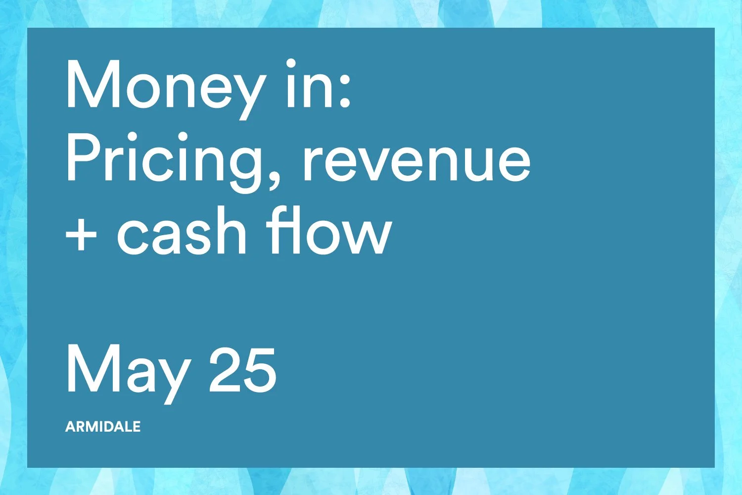 Money in: Pricing, revenue + cash flow