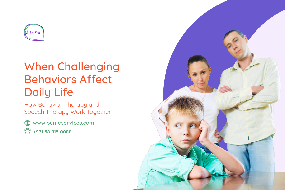 When Challenging Behaviors Affect Daily Life: How Behavior Therapy and Speech Therapy Work Together