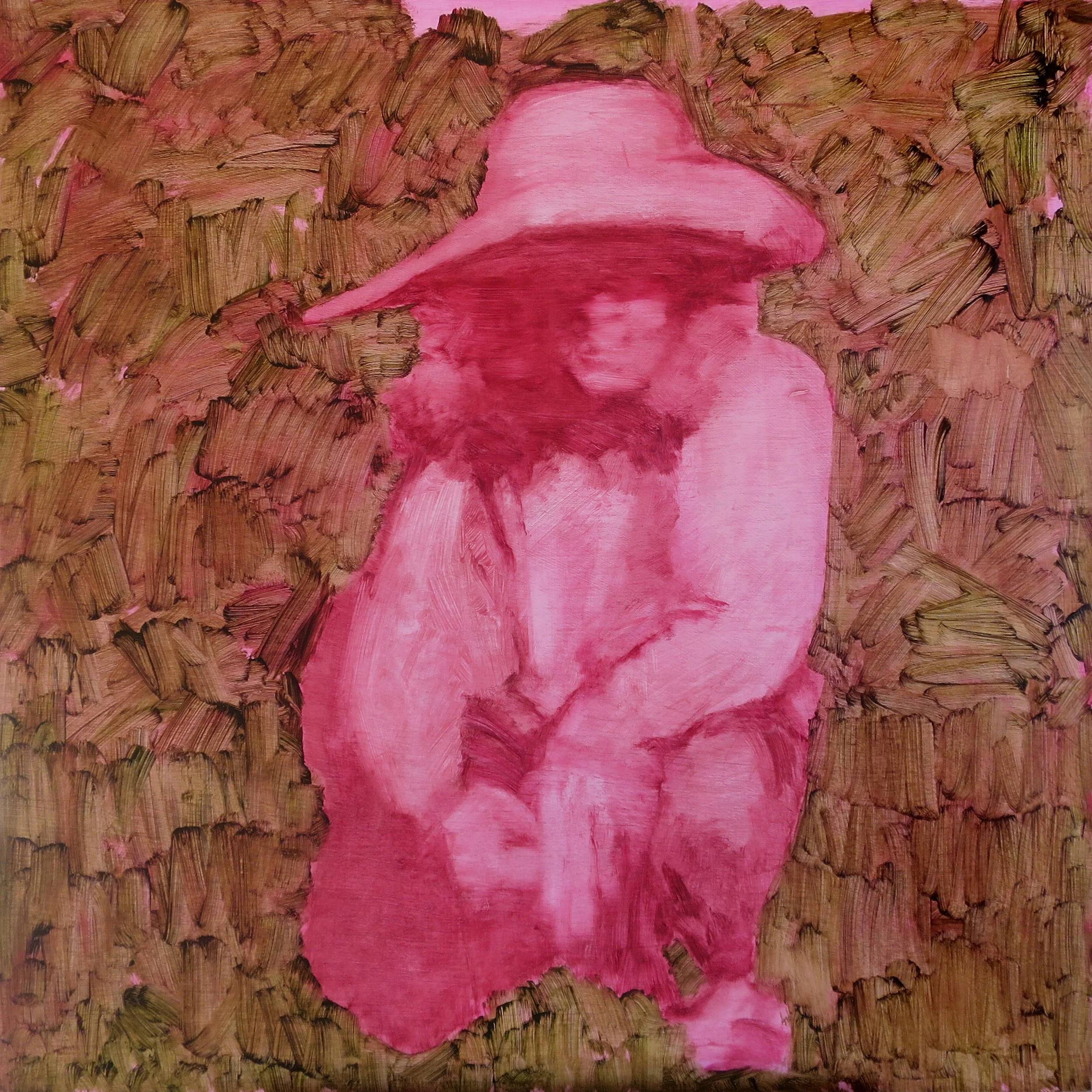 Front yard sun 2022, oil on board, 50 x 50cm