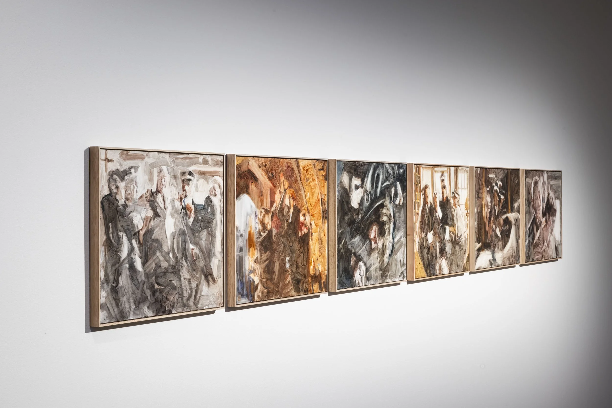 The Apprehensions in 15 Artists at Redcliffe Art Gallery, 2026, oil on board, image courtesy of City of Moreton Bay, photographed by Joe Ruckli
