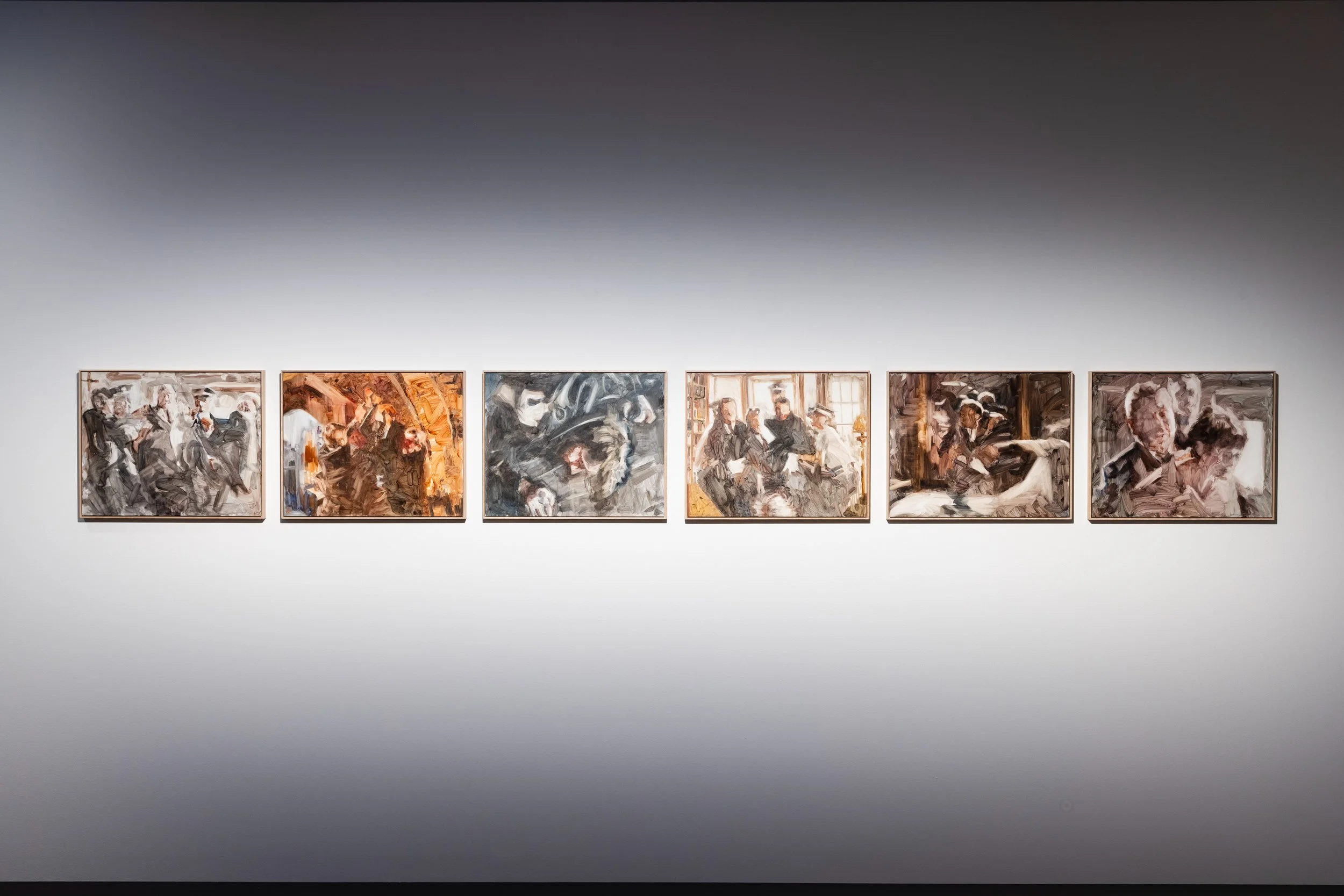 The Apprehensions in 15 Artists at Redcliffe Art Gallery, 2026, oil on board, image courtesy of City of Moreton Bay, photographed by Joe Ruckli
