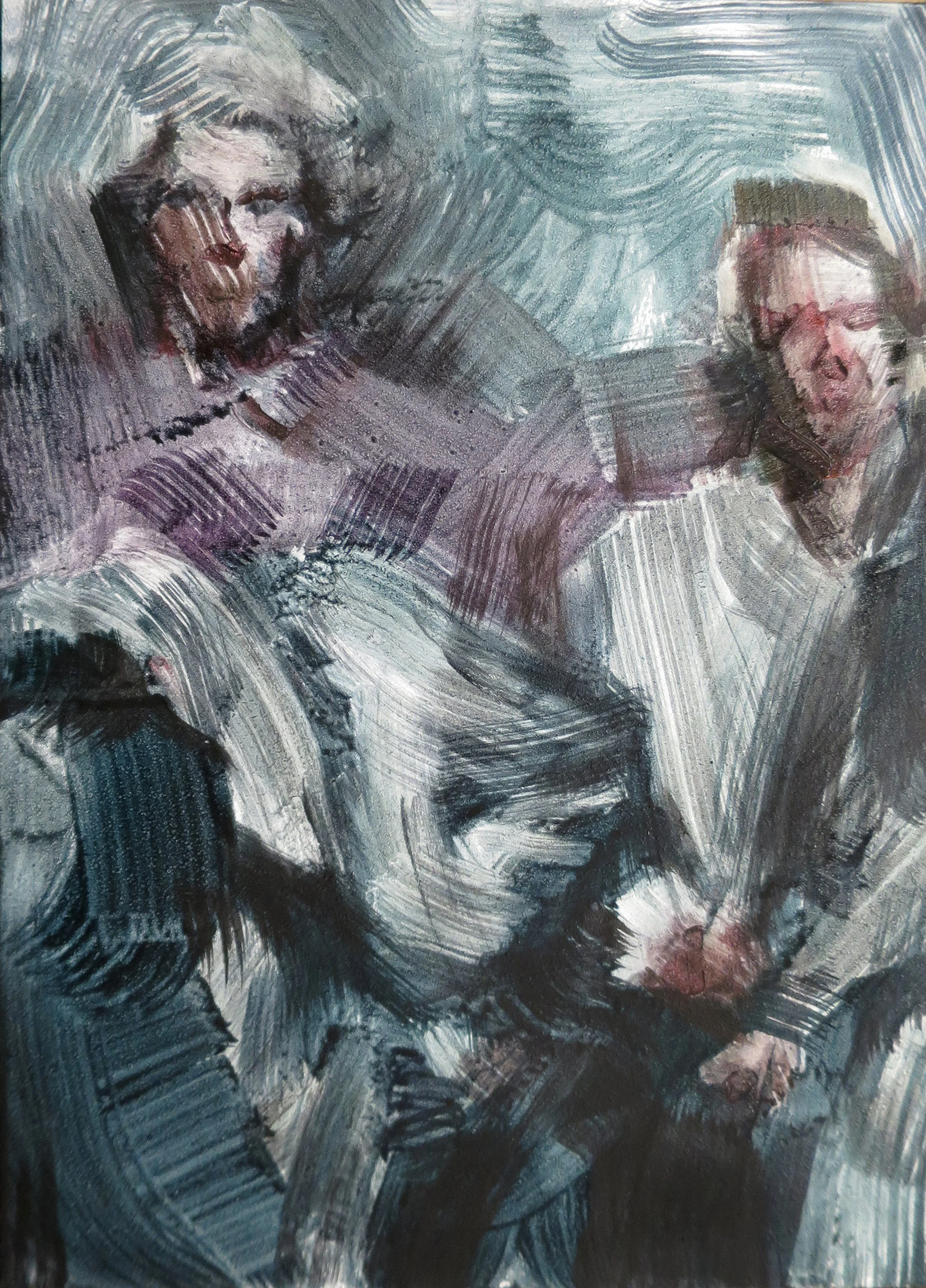 Scrimshaw , 2025
oil on board, framed in Tasmanian oak
17.5 x 12.5cm