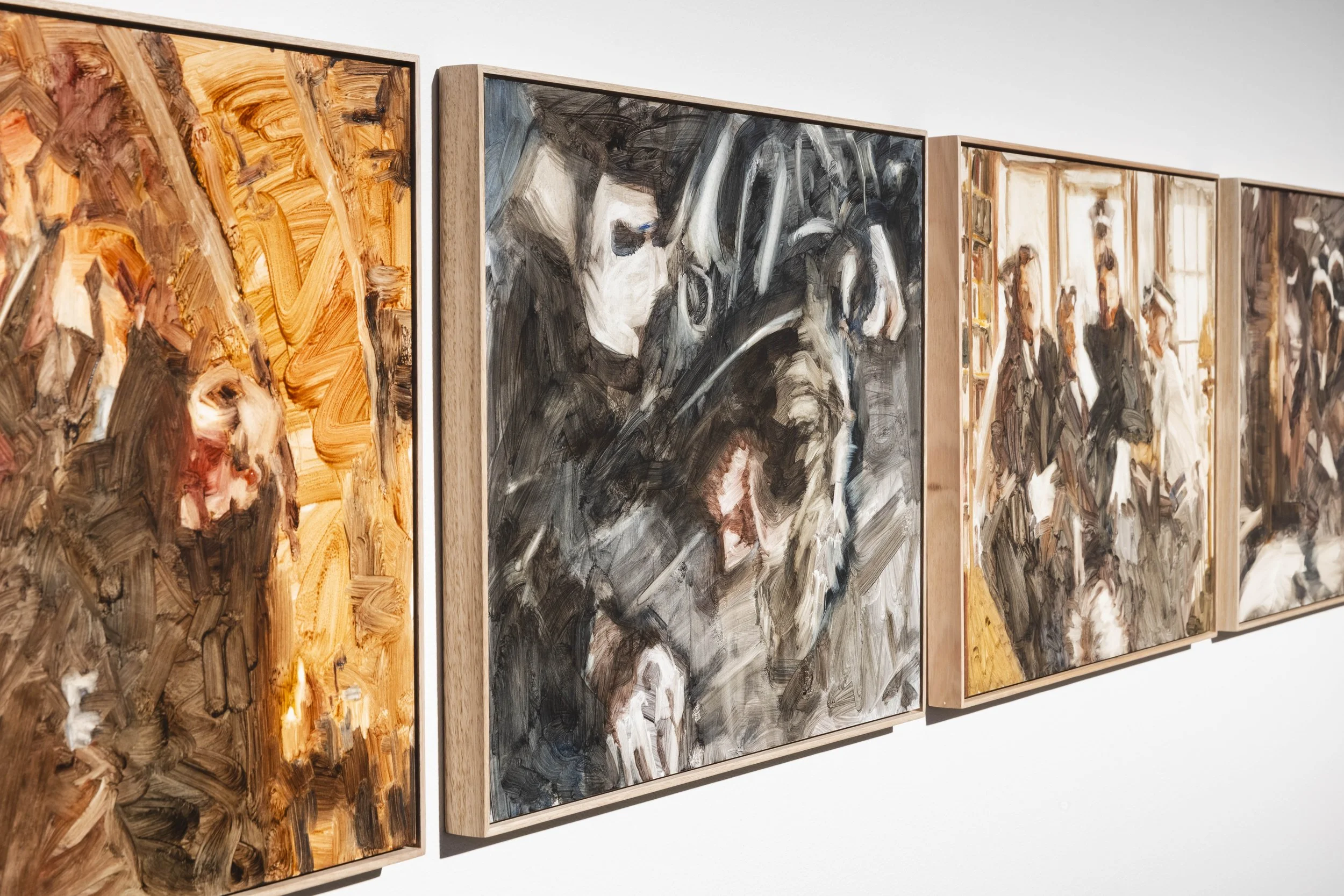 The Apprehensions in 15 Artists at Redcliffe Art Gallery, 2026, oil on board, image courtesy of City of Moreton Bay, photographed by Joe Ruckli