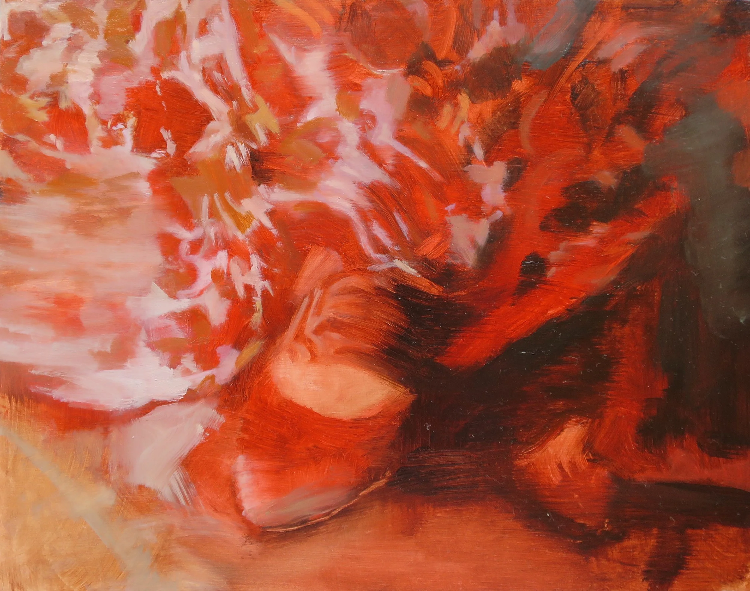 'Muddy shoes (red herring) (Poirot s5e7)', 2022, oil on board, 20 x 25cm (unframed)