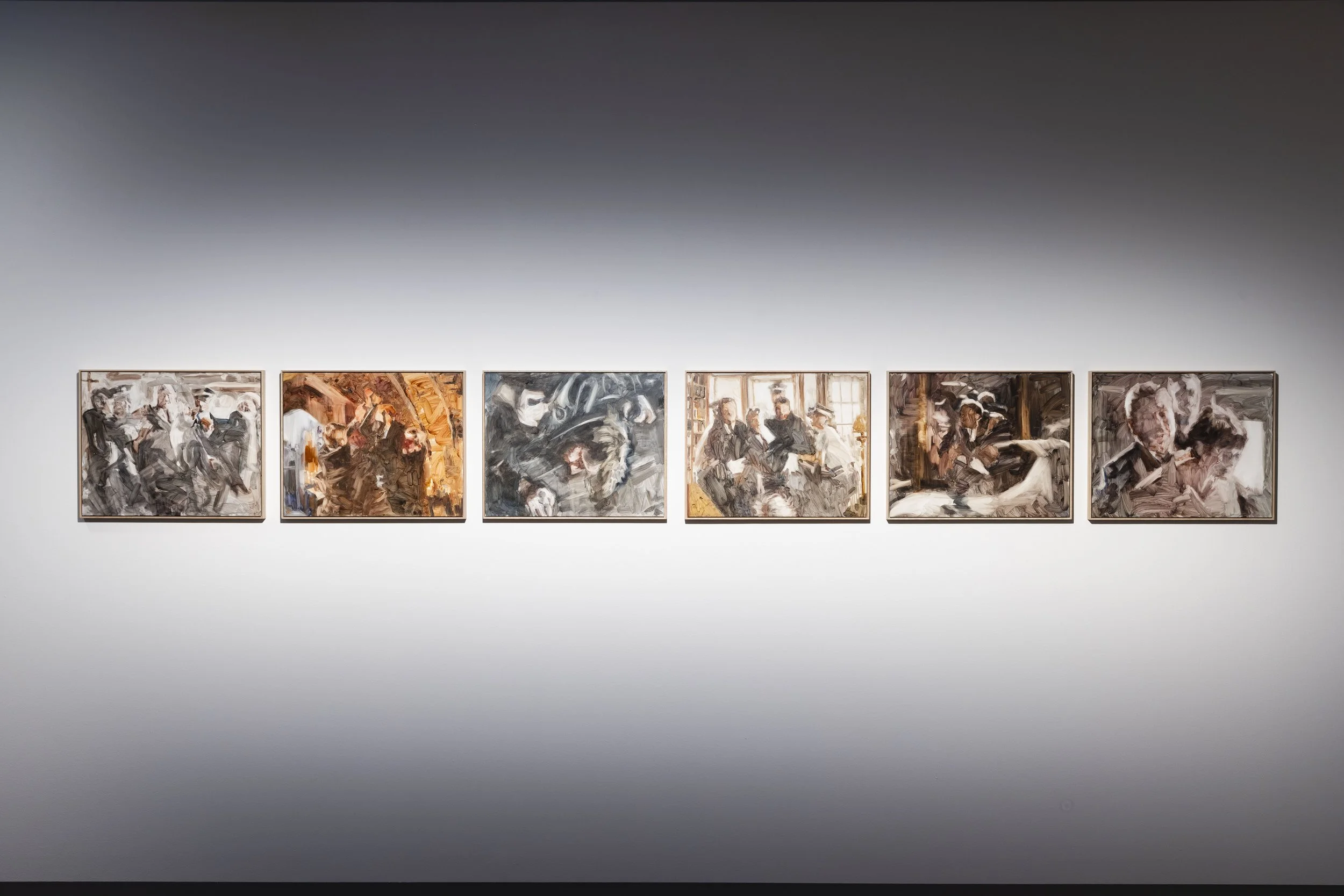 The Apprehensions in 15 Artists at Redcliffe Art Gallery, 2026, oil on board, image courtesy of City of Moreton Bay, photographed by Joe Ruckli