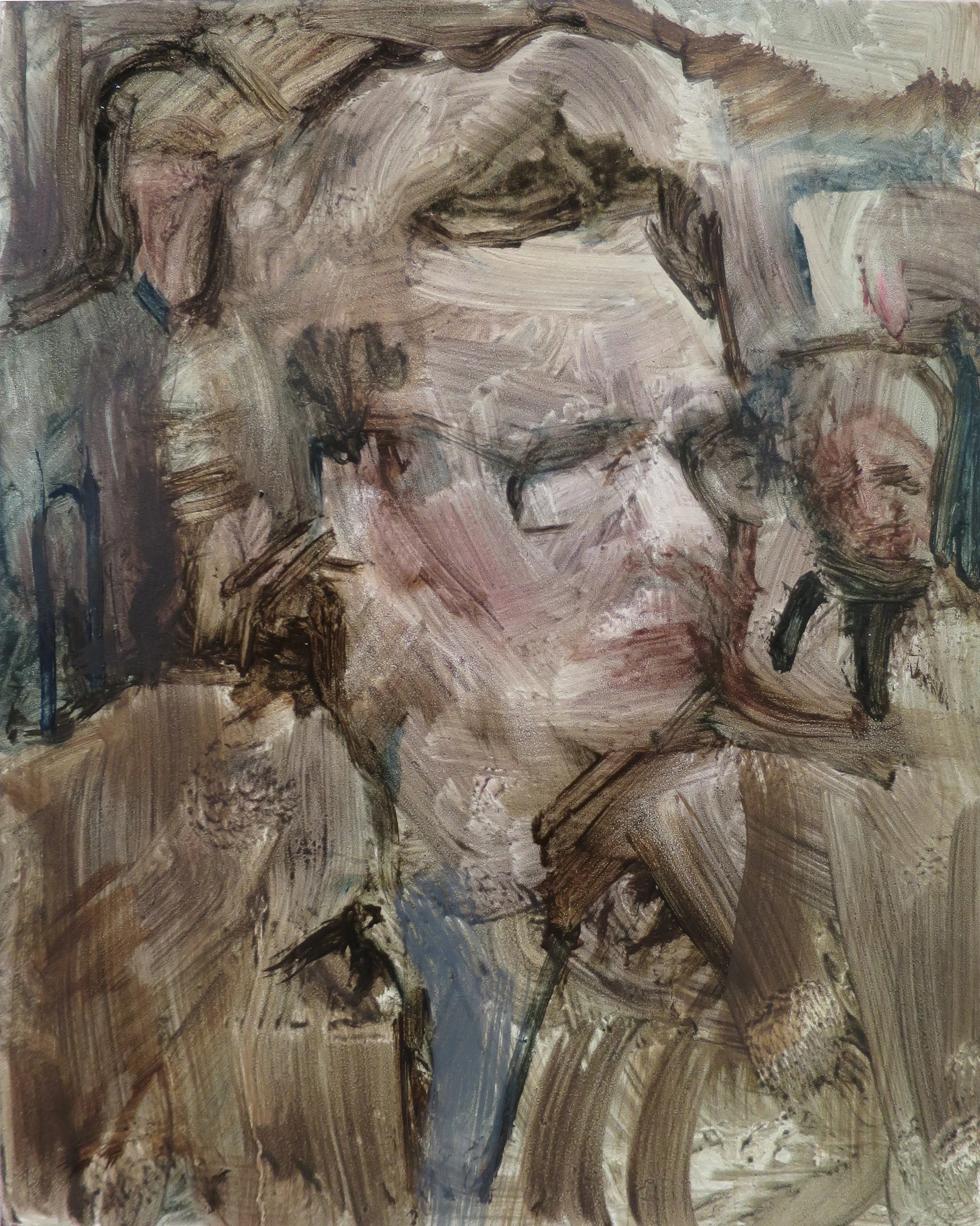 A porcelain doll #3, 2025
oil on board, framed in Tasmanian oak
25.5 x 20cm