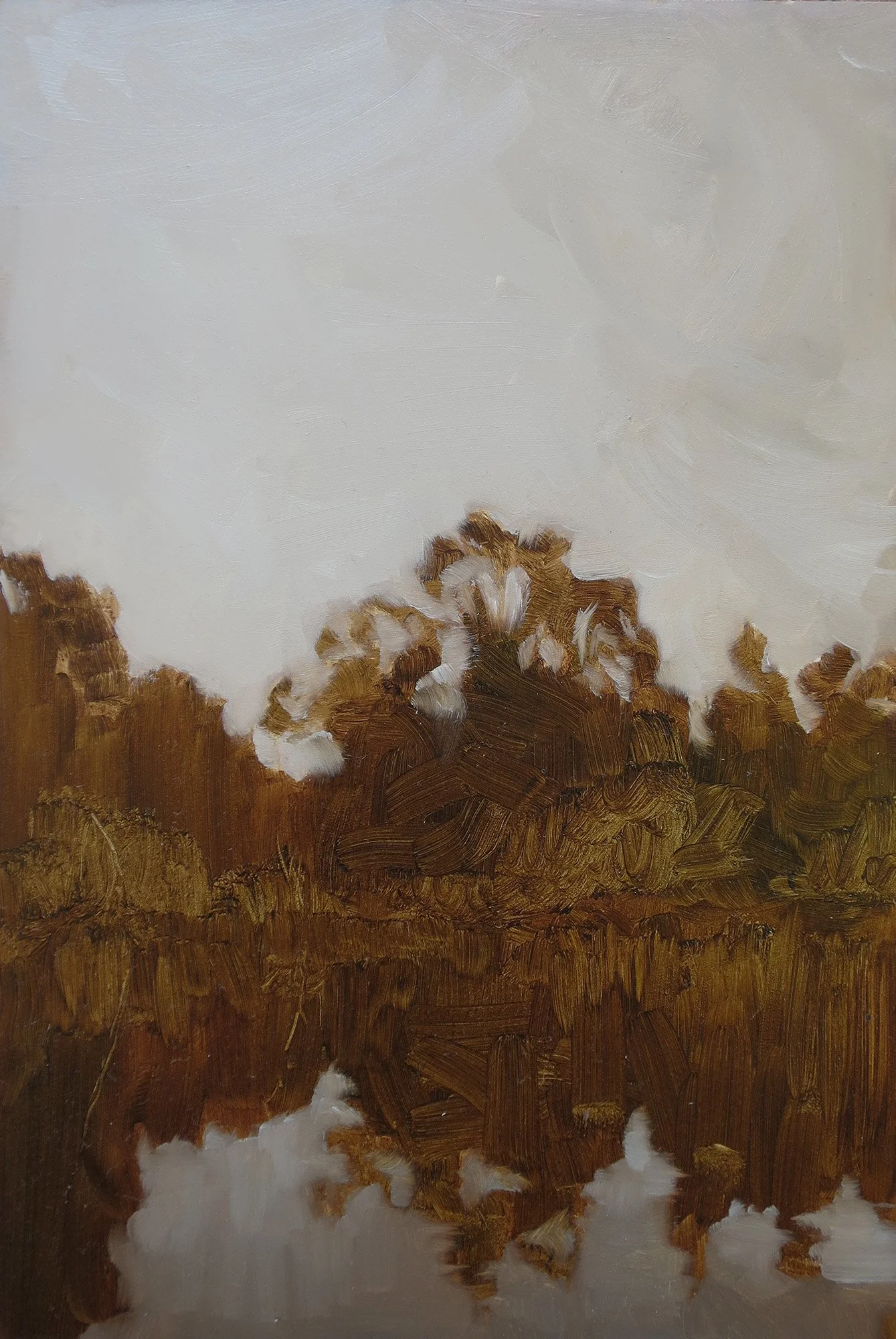 Mirror, 2022, oil on board, 23 x 15 cm