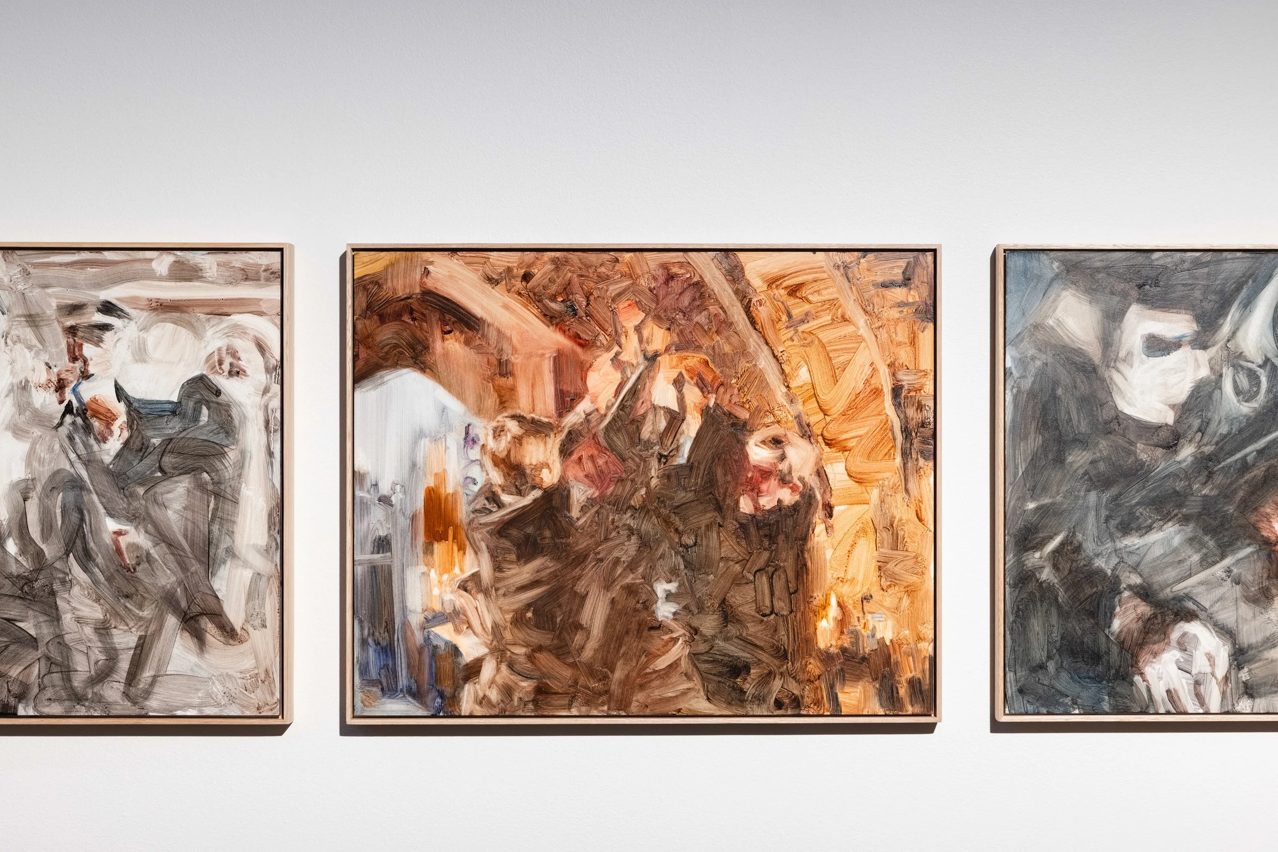 The Apprehensions in 15 Artists at Redcliffe Art Gallery, 2026, oil on board, image courtesy of City of Moreton Bay, photographed by Joe Ruckli