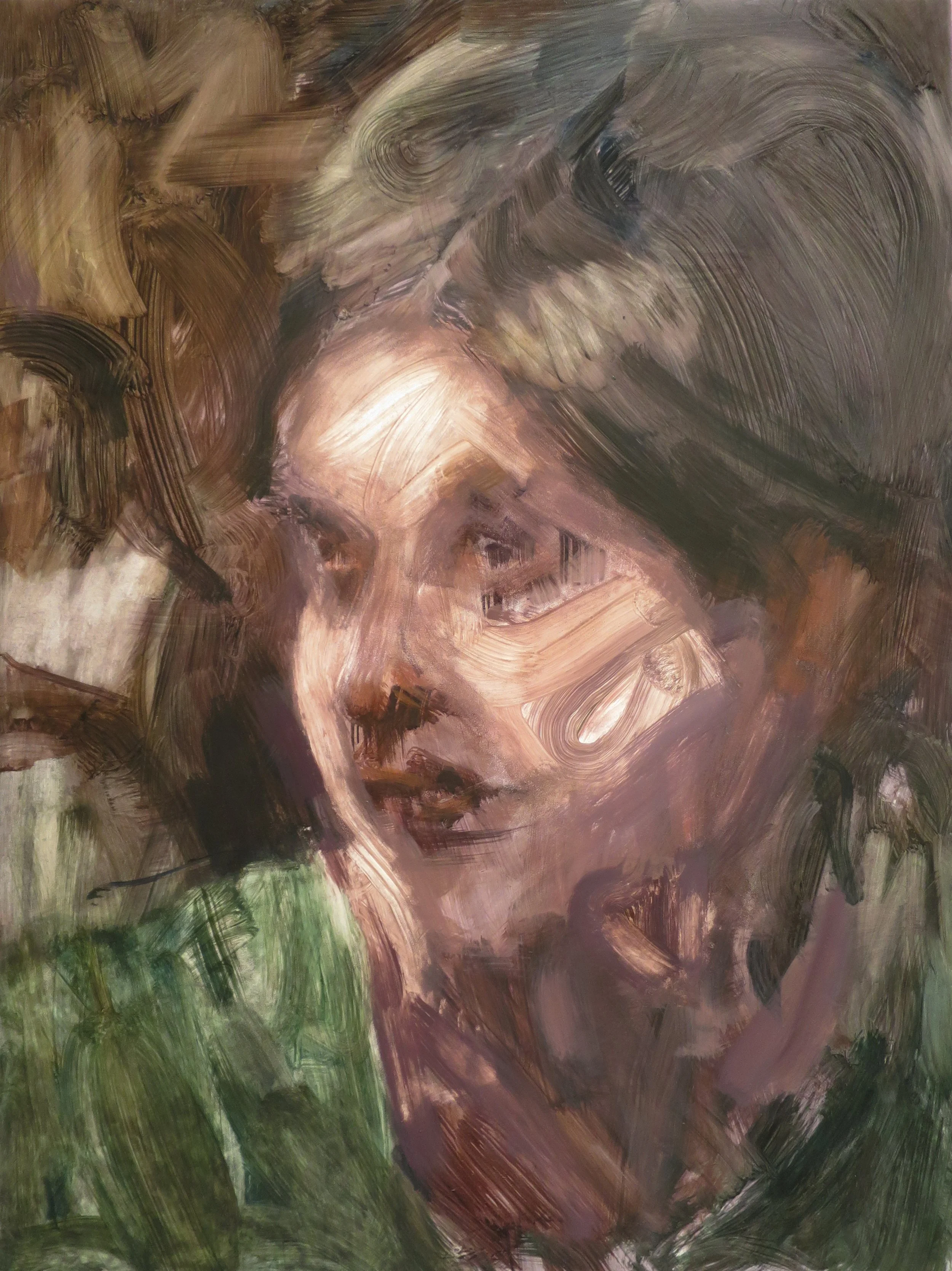 Diamond and ruby snail shell, 2025
oil on board, framed in Tasmanian oak
61 x 45.5cm