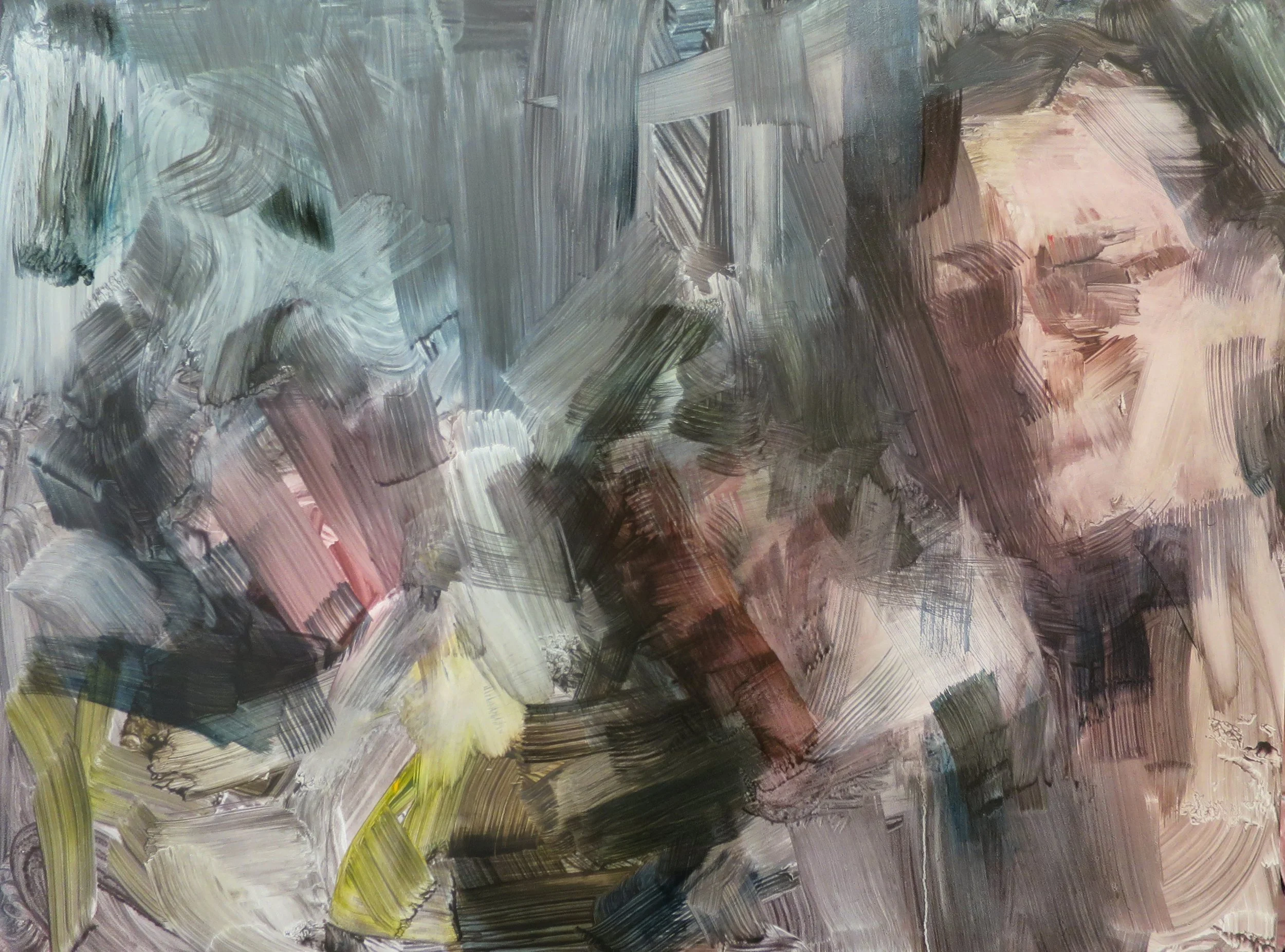 A porcelain doll #2, 2025
oil on board, framed in Tasmanian oak
30 x 40.5cm