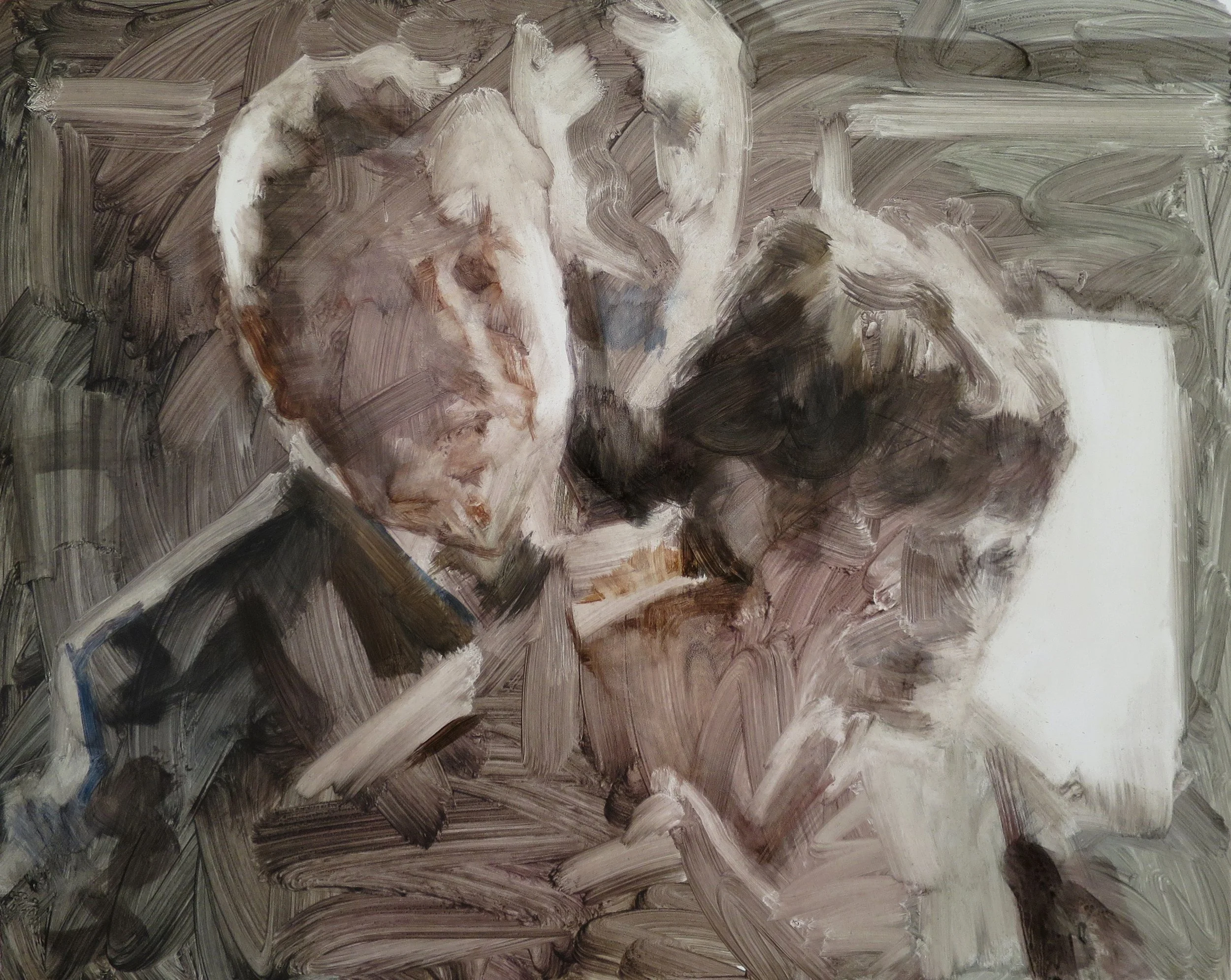 The Apprehensions #1, 2026, oil on board, 40.5 x 50.5cm