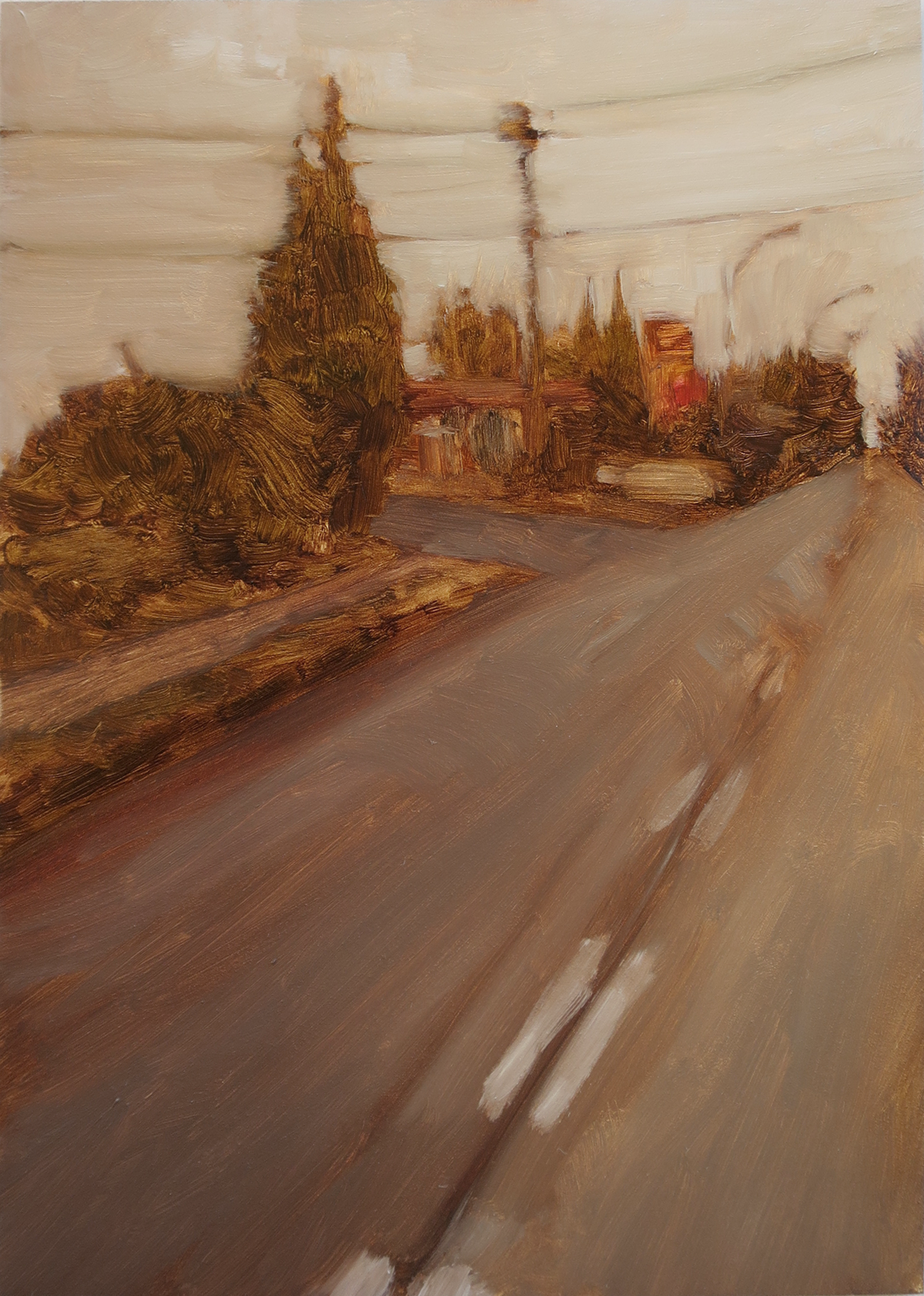 Fragment #10, 2022, oil on board, 15.3 x 20.4cm (framed size), custom framed in reclaimed hardwood