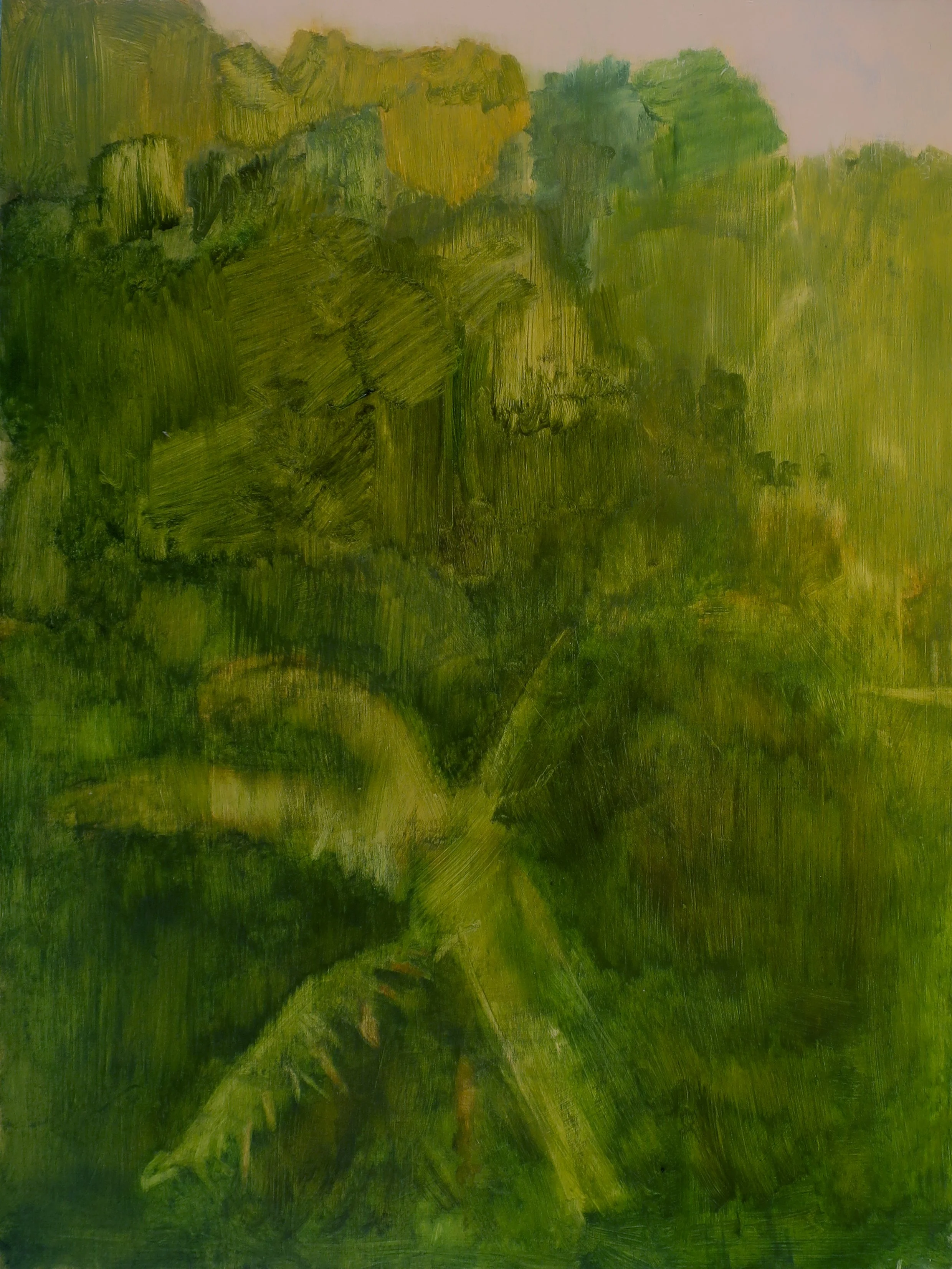 Big banana 2022, oil on board, 40 x 30cm