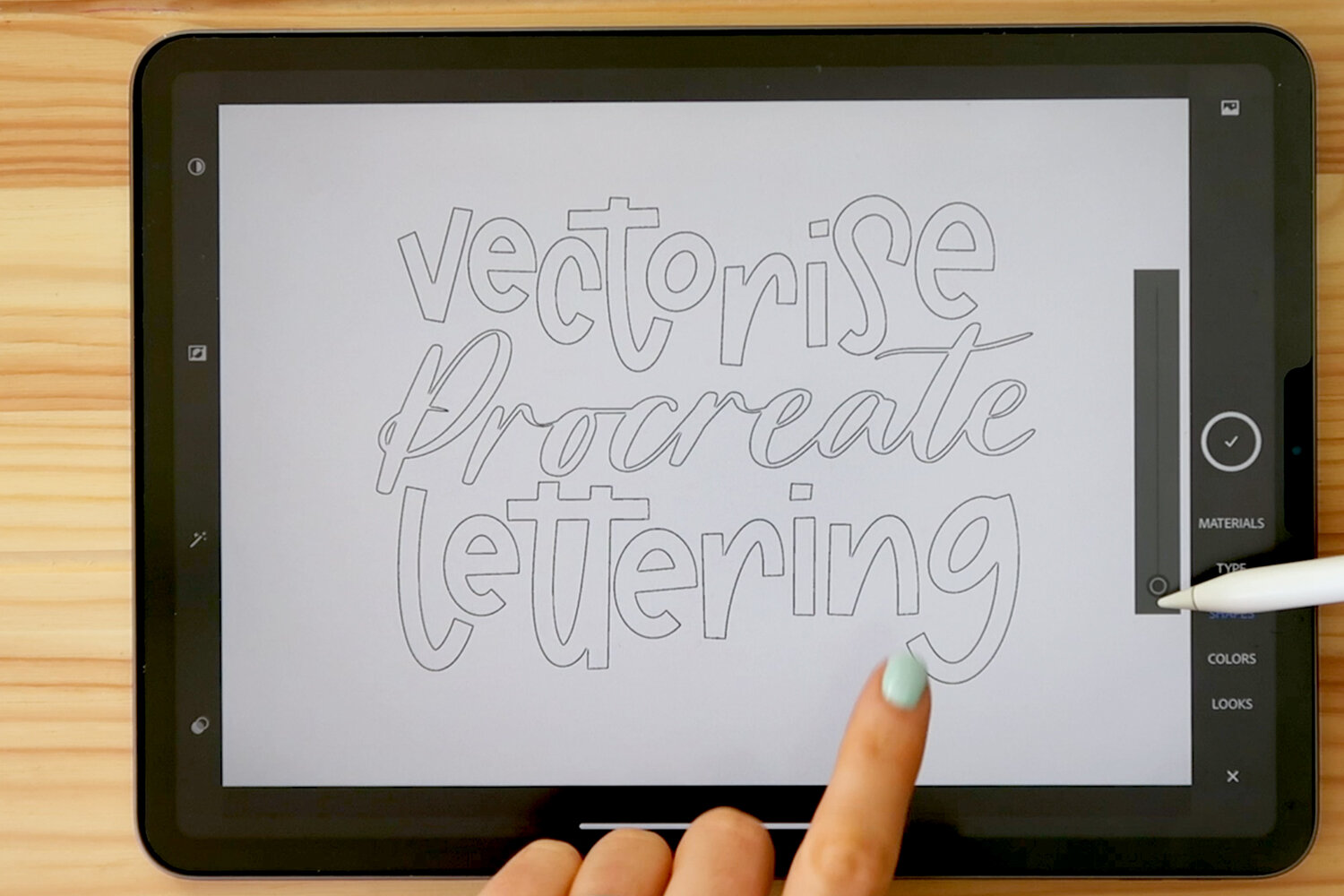 How to vectorise procreate lettering — Blink Lettering