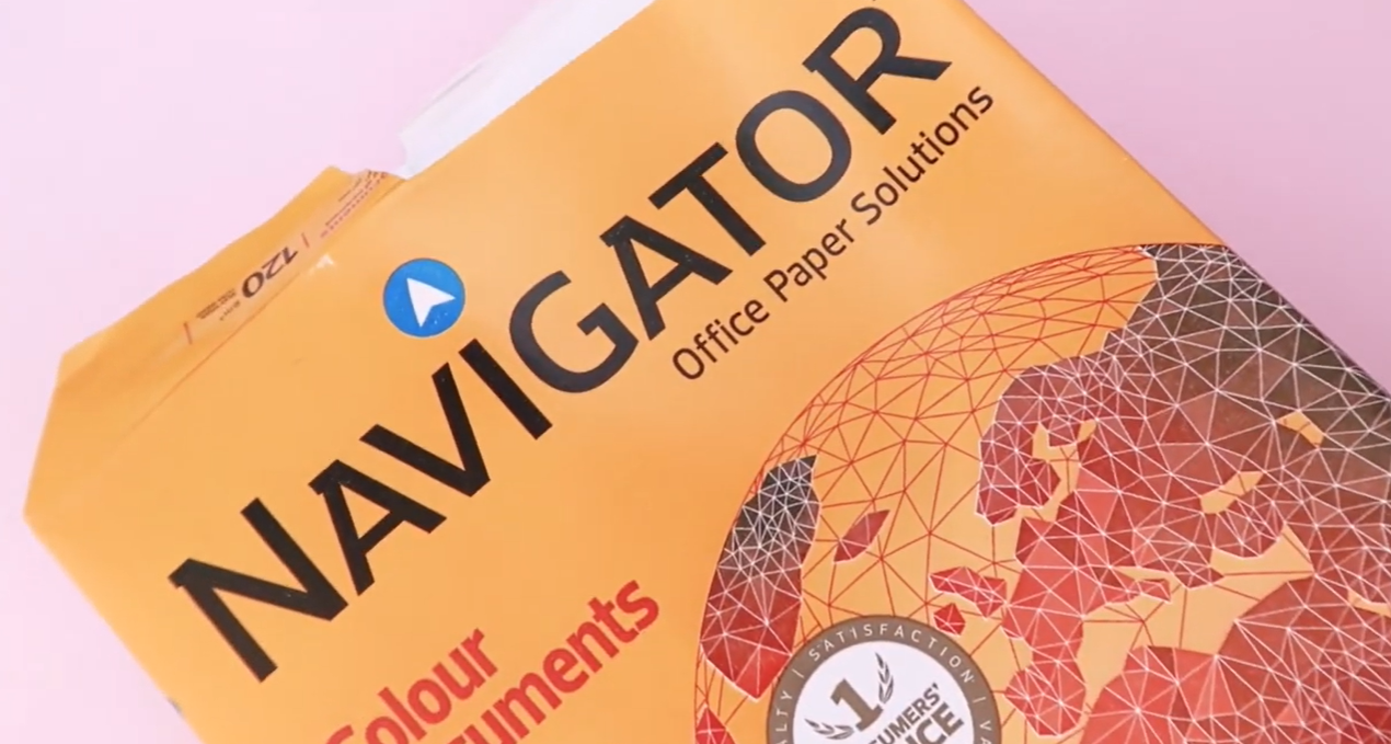 Alt text: A pack of Navigator premium smooth paper, recommended for printing calligraphy guide sheets at home without ink bleed.