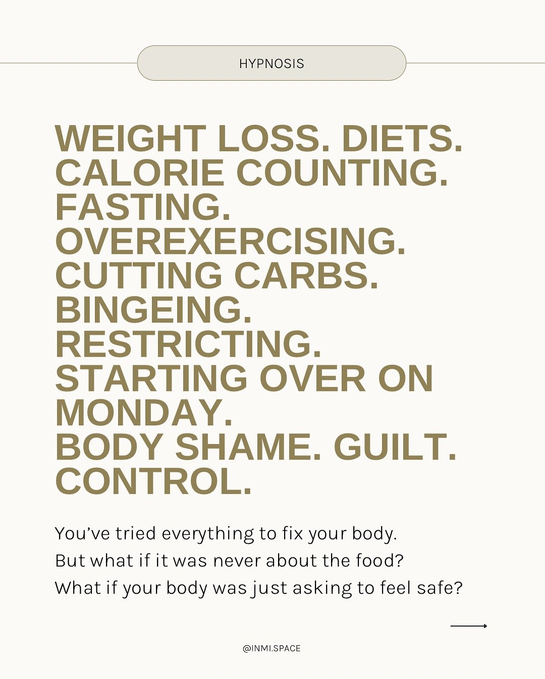 You don&rsquo;t have a willpower issue. You have a nervous system that has been trying to protect you.

Emotional eating, eating control patterns, body image struggles; they are not flaws. They are messagers. When we go to the root cause, they will s