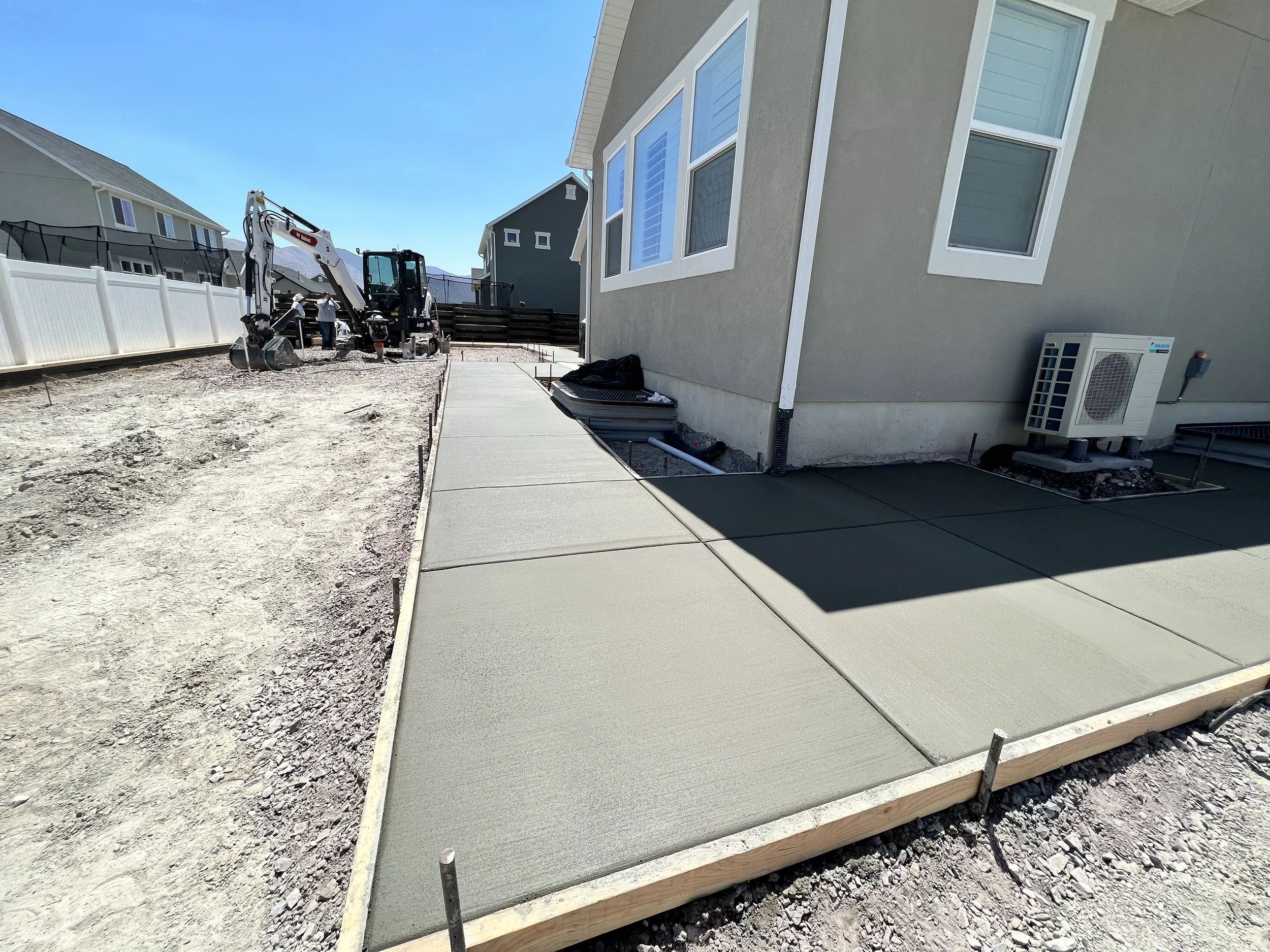 During the process of redoing the outdoor living space.