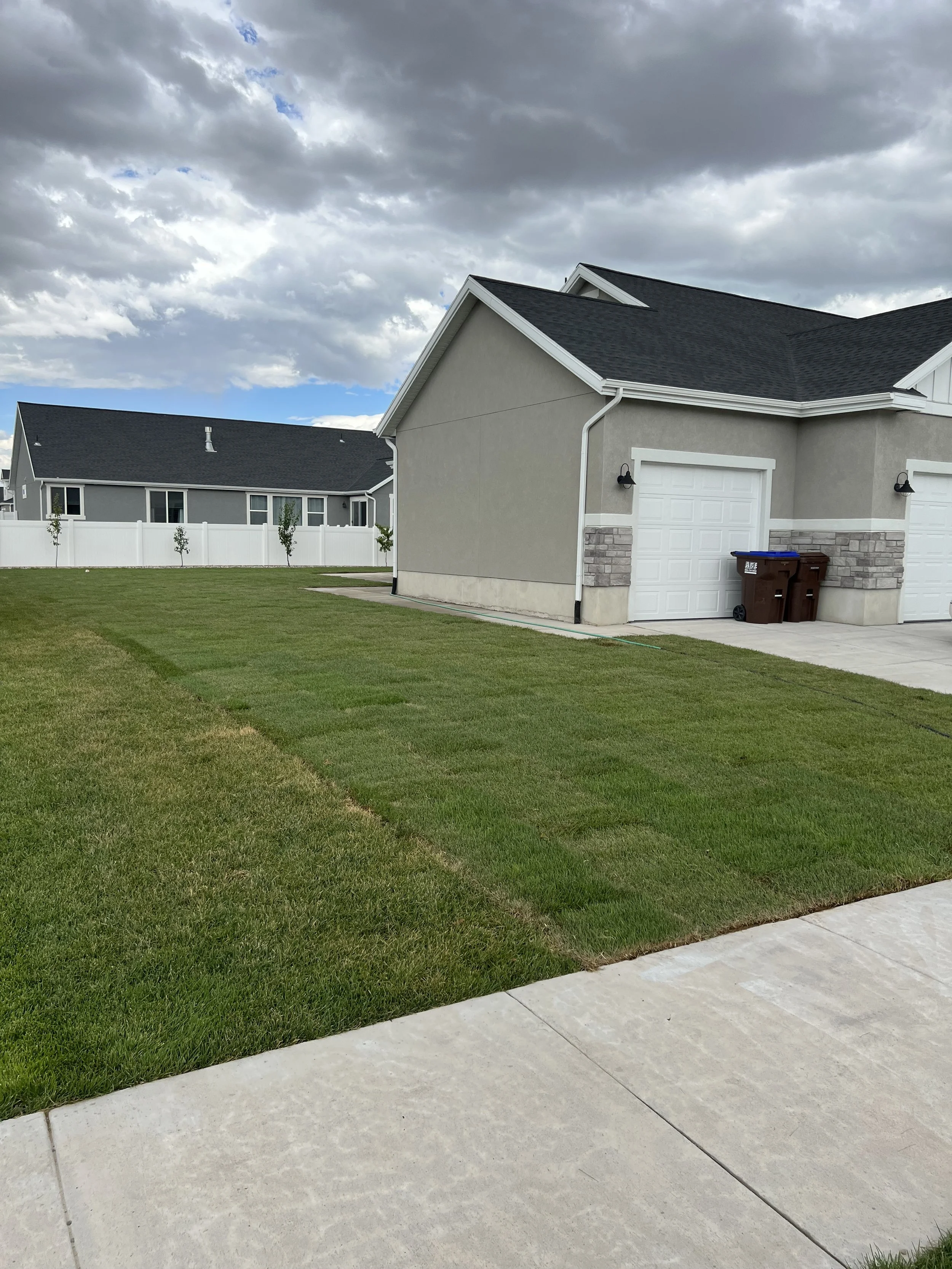 Premium grass from Idaho is placed throughout the property.