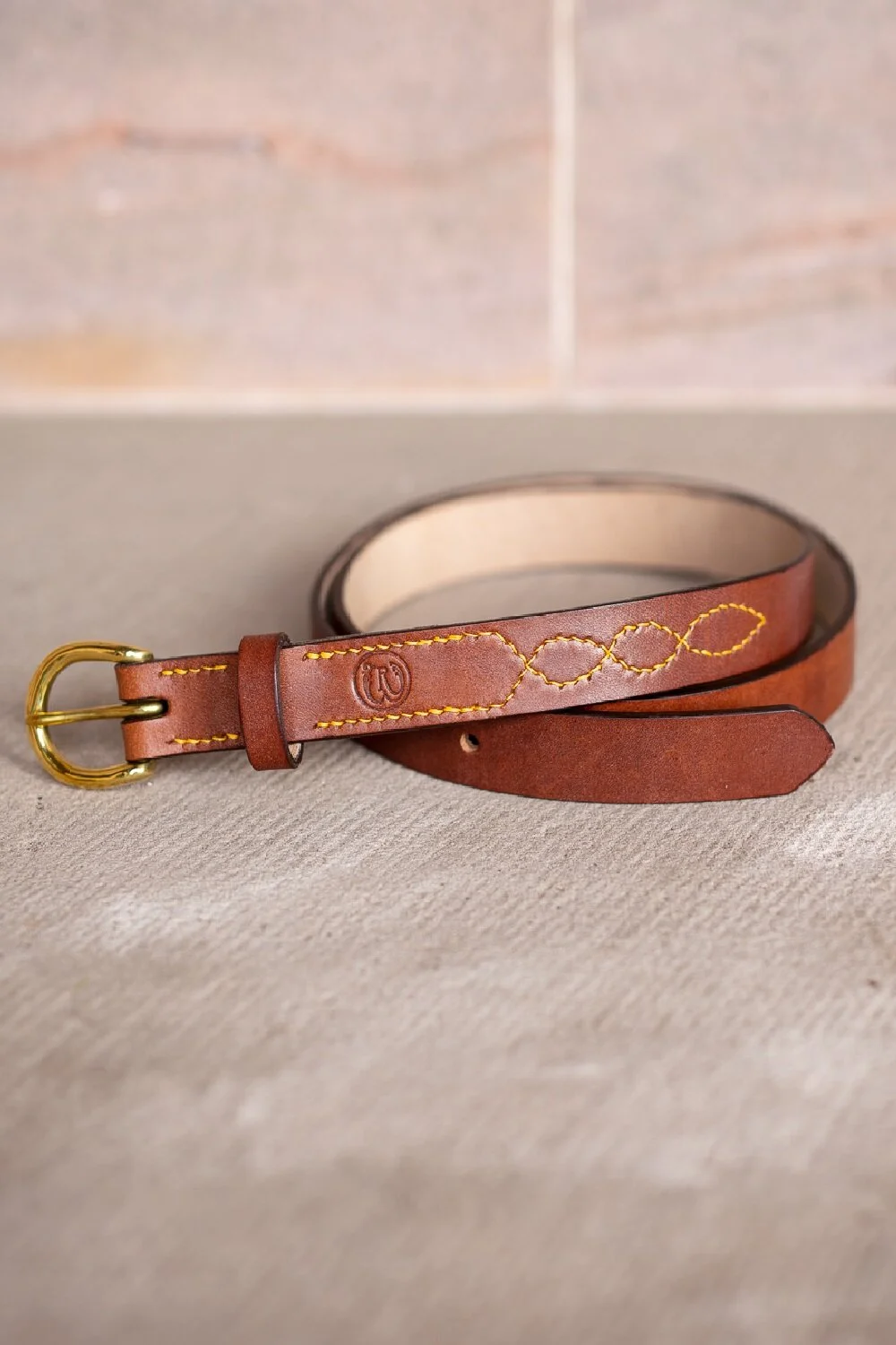 Ceinture Large En Cuir Véritable Avec Roses Artisanales – Modèle Bali B119 – Taille M