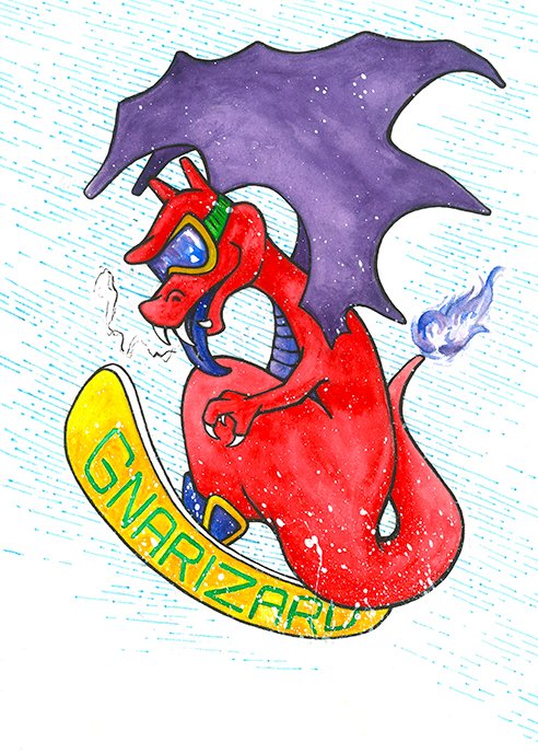 Gnarizard - 5" x 7" Print