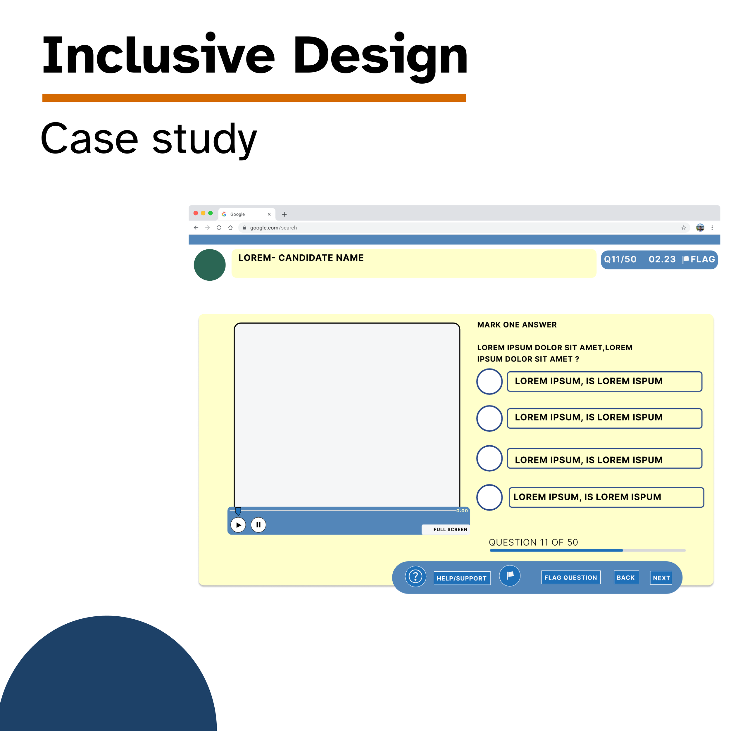 Accessible Assessment Interface