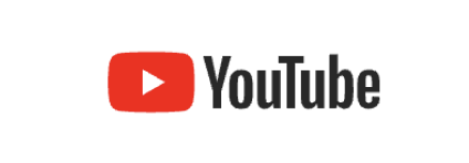 YouTube logo with a red play button and black text