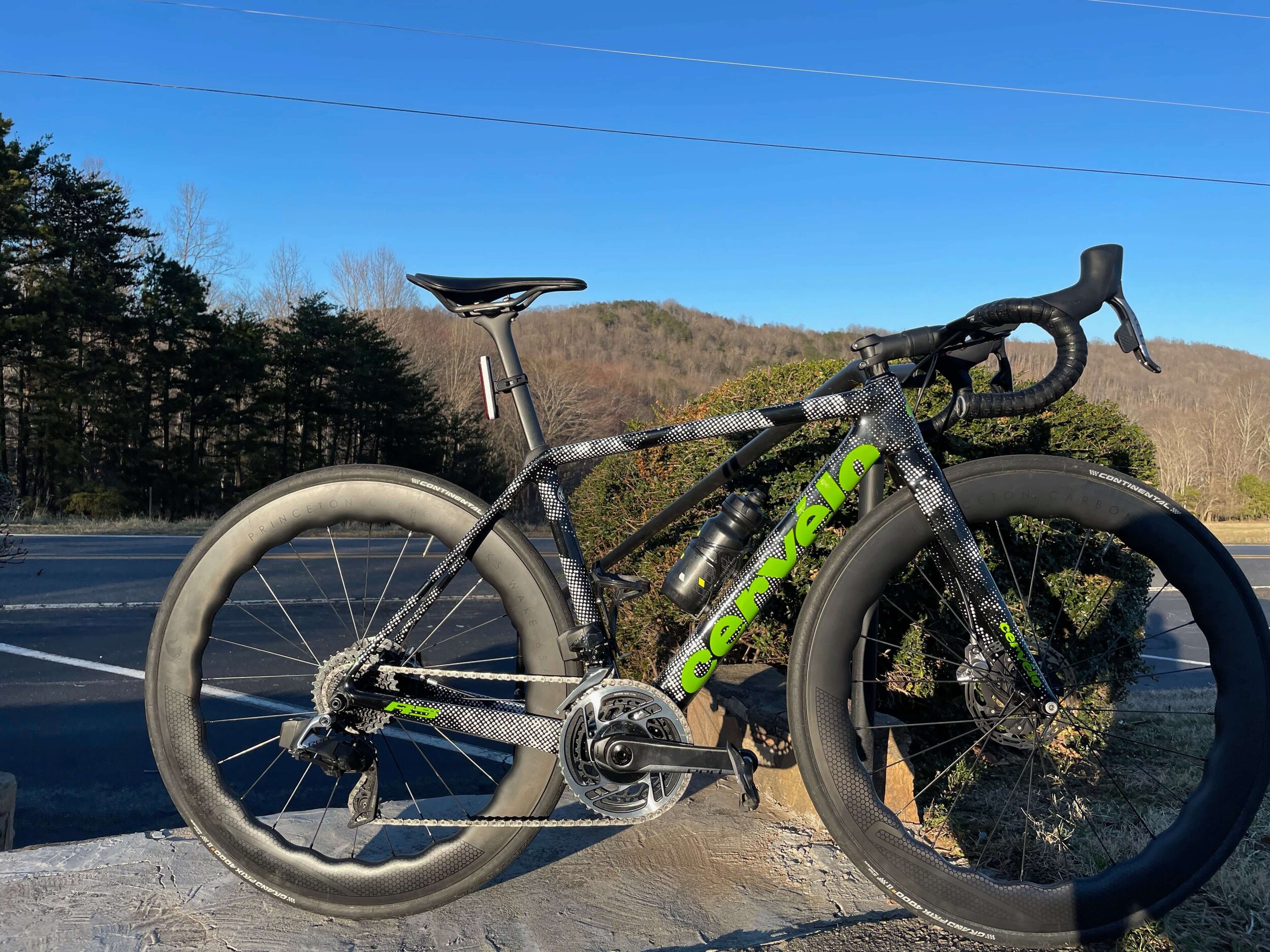 Brown Mountain in the background.  Doesn’t look like much, but it’s a hard 4 minute effort.