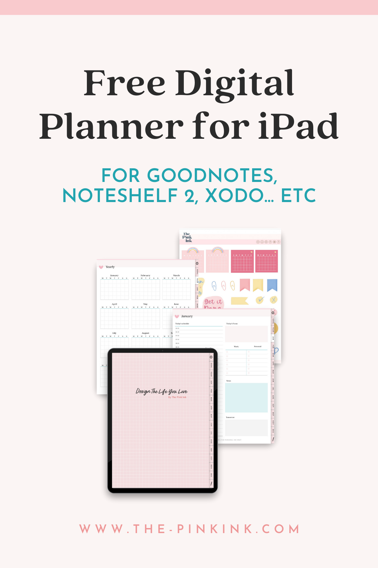 Best Free Digital Planner Download for iPad — The Pink Ink