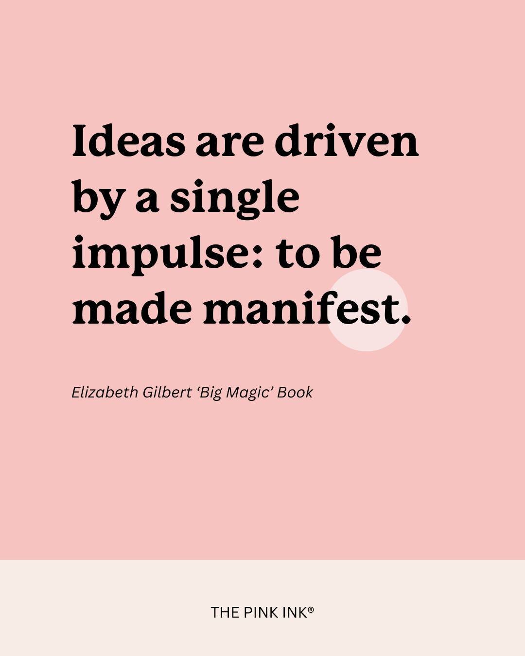 Reflecting on the wisdom of 'Big Magic' by Elizabeth Gilbert today. ⁠
⁠
Each idea, a tiny spark of potential, waiting eagerly to be brought to life ✨ ⁠
⁠
Let's embrace the magic of creation and turn our dreams into reality! 💞⁠
⁠
What's inspiring you