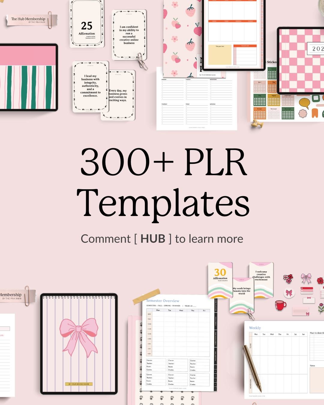 It&rsquo;s time to celebrate a new milestone 🎊 🥳

The Hub &mdash; my PLR template membership &mdash; has officially surpassed 300 products in our template library!

What does this mean for you? 

👉 A new template for every day of the year

👉 A va