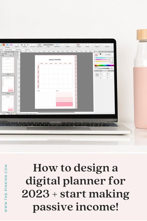 Digital Planner Design Timeline For Passive Income — The Pink Ink