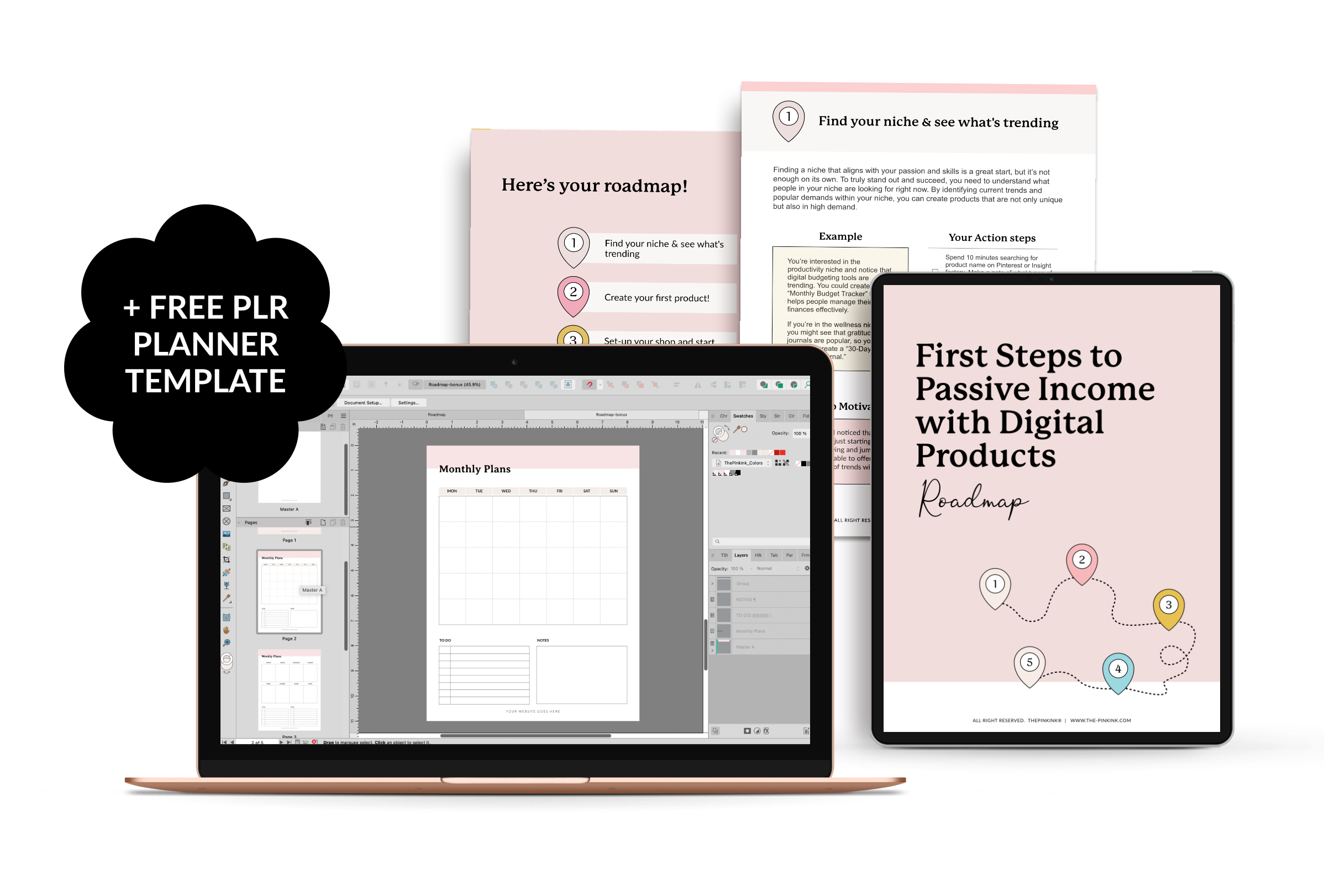 Free PLR Planner to Passive Income with Digital Products — The Pink Ink