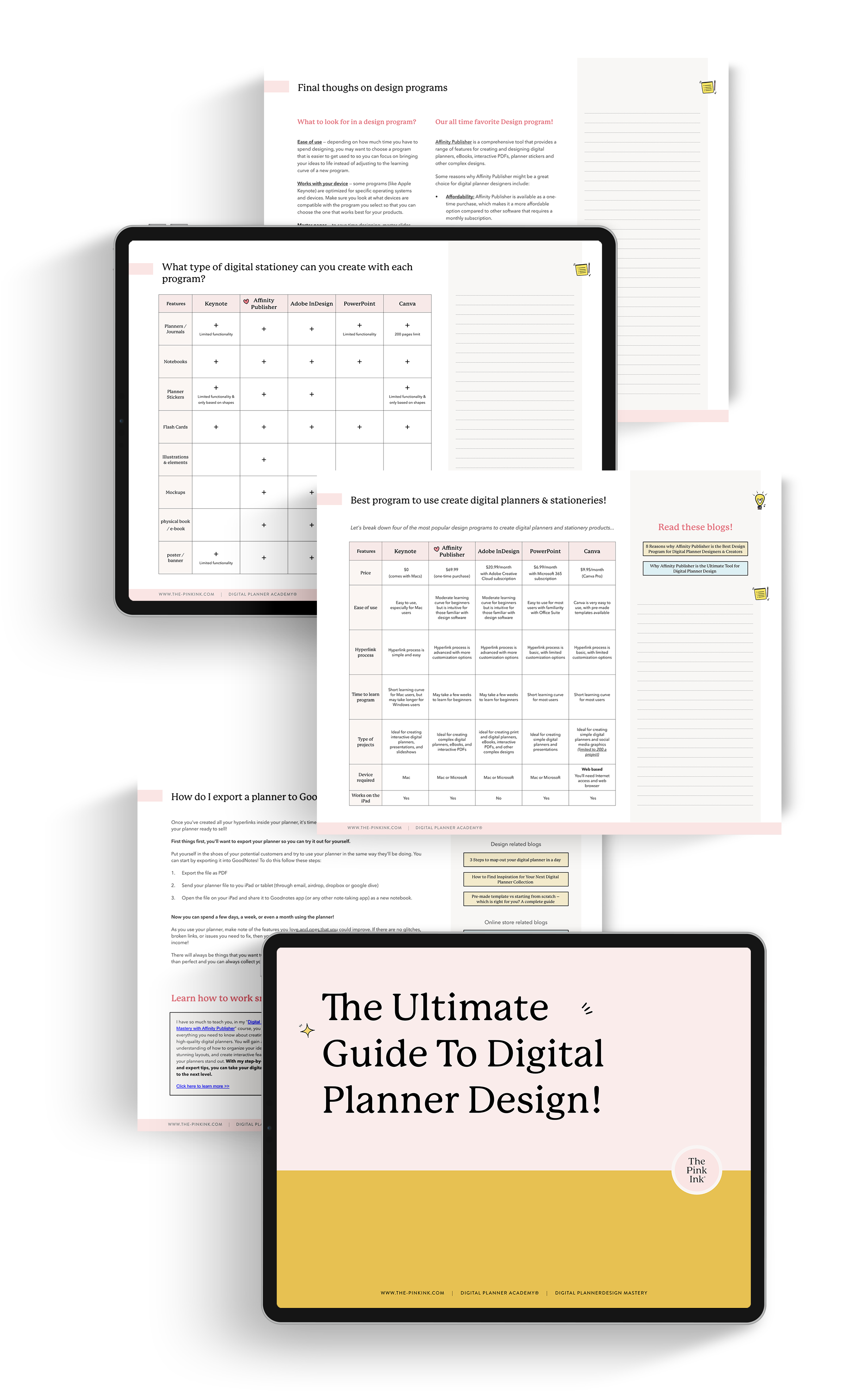 Planner Design with Affinity Publisher course — The Pink Ink