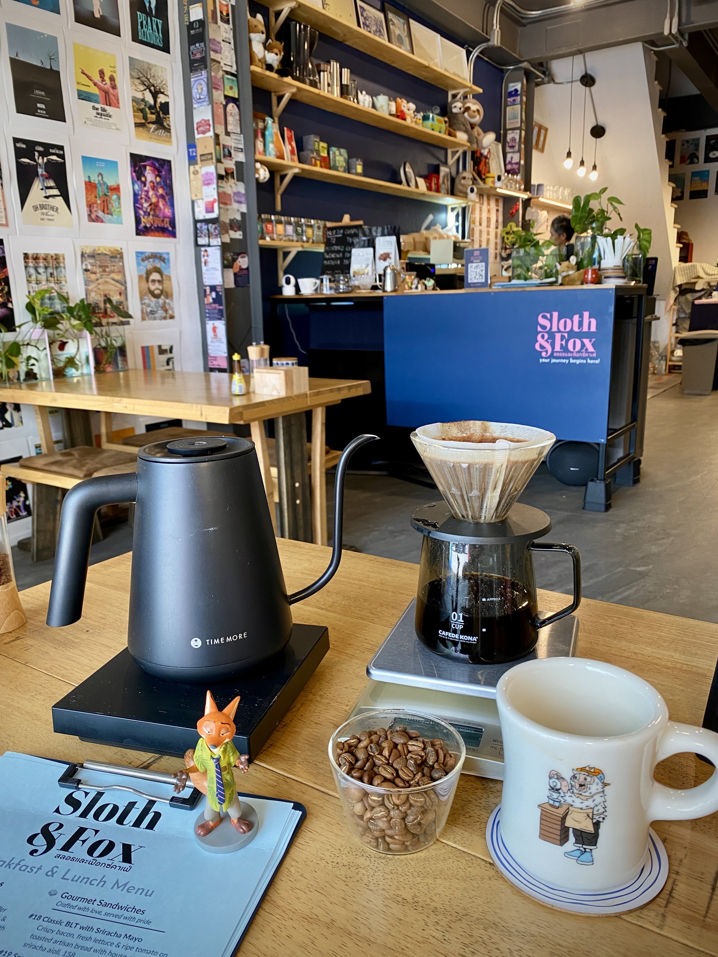 Sloth & Fox Café’s Drink Menu