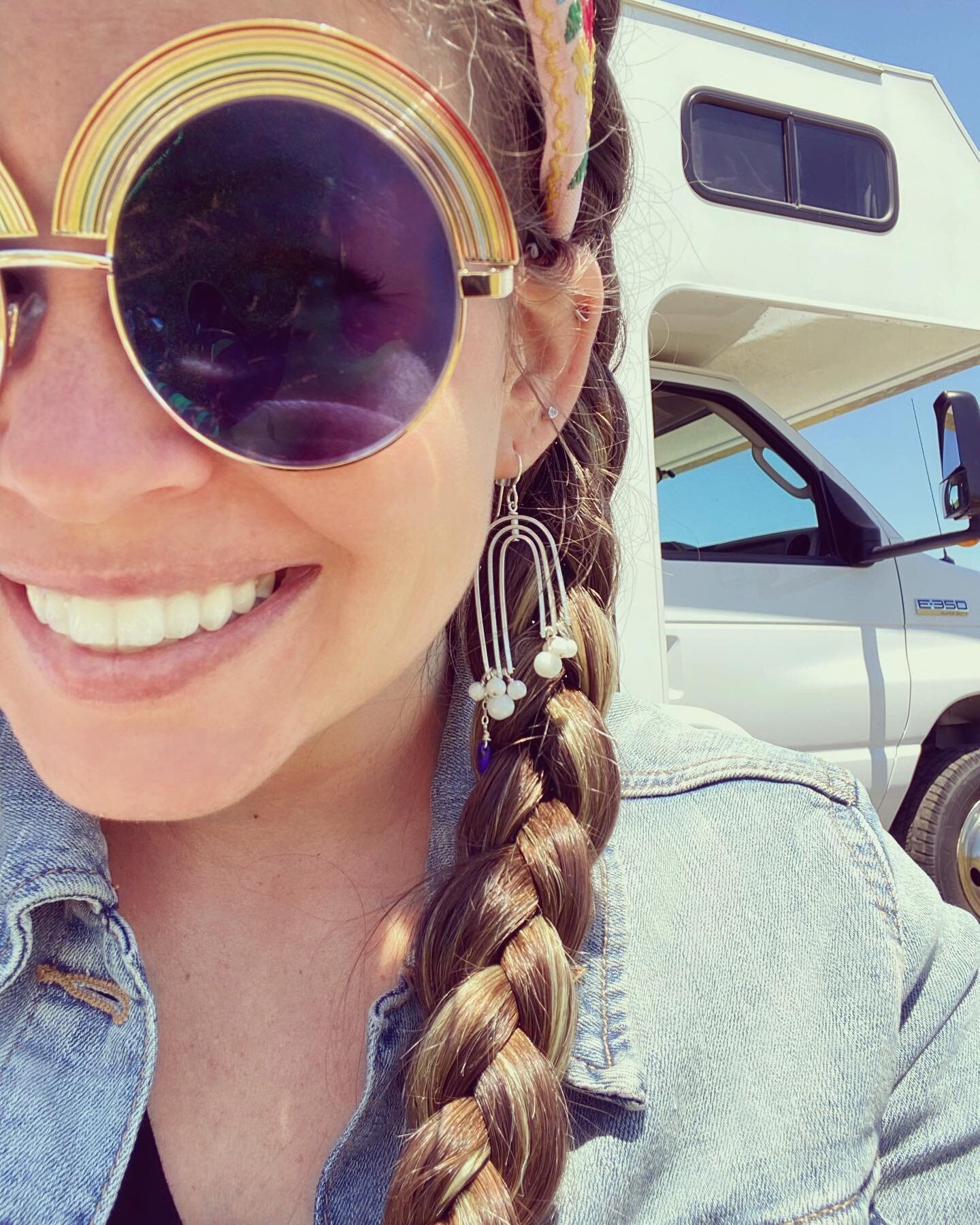 Last month my husband and I took an rv trip to celebrate our one year anniversary and looking back on the photos it was also a selfie fashion show of #kasiemakes earrings 🌈 👀 🌈 I figured I may as well share the journey of the jewelry&hellip;. 🗺

