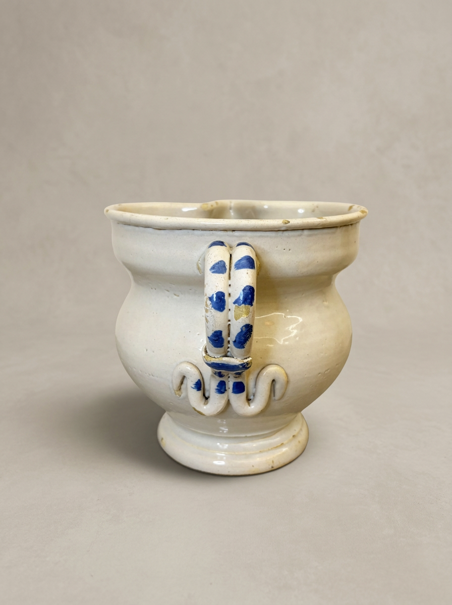 antique hand painted ceramic jug Faenza