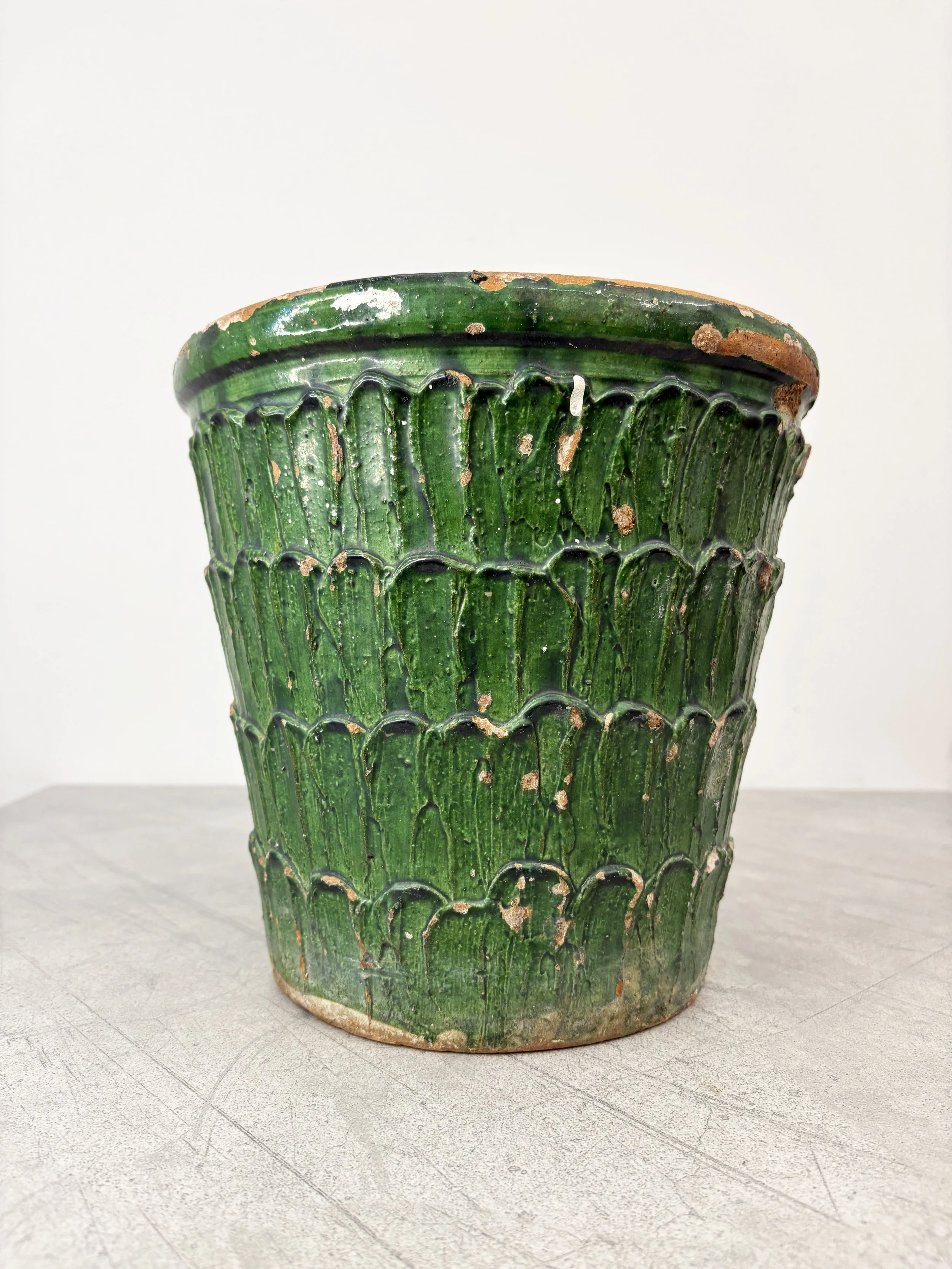 antique Calabrese ceramic plant pot