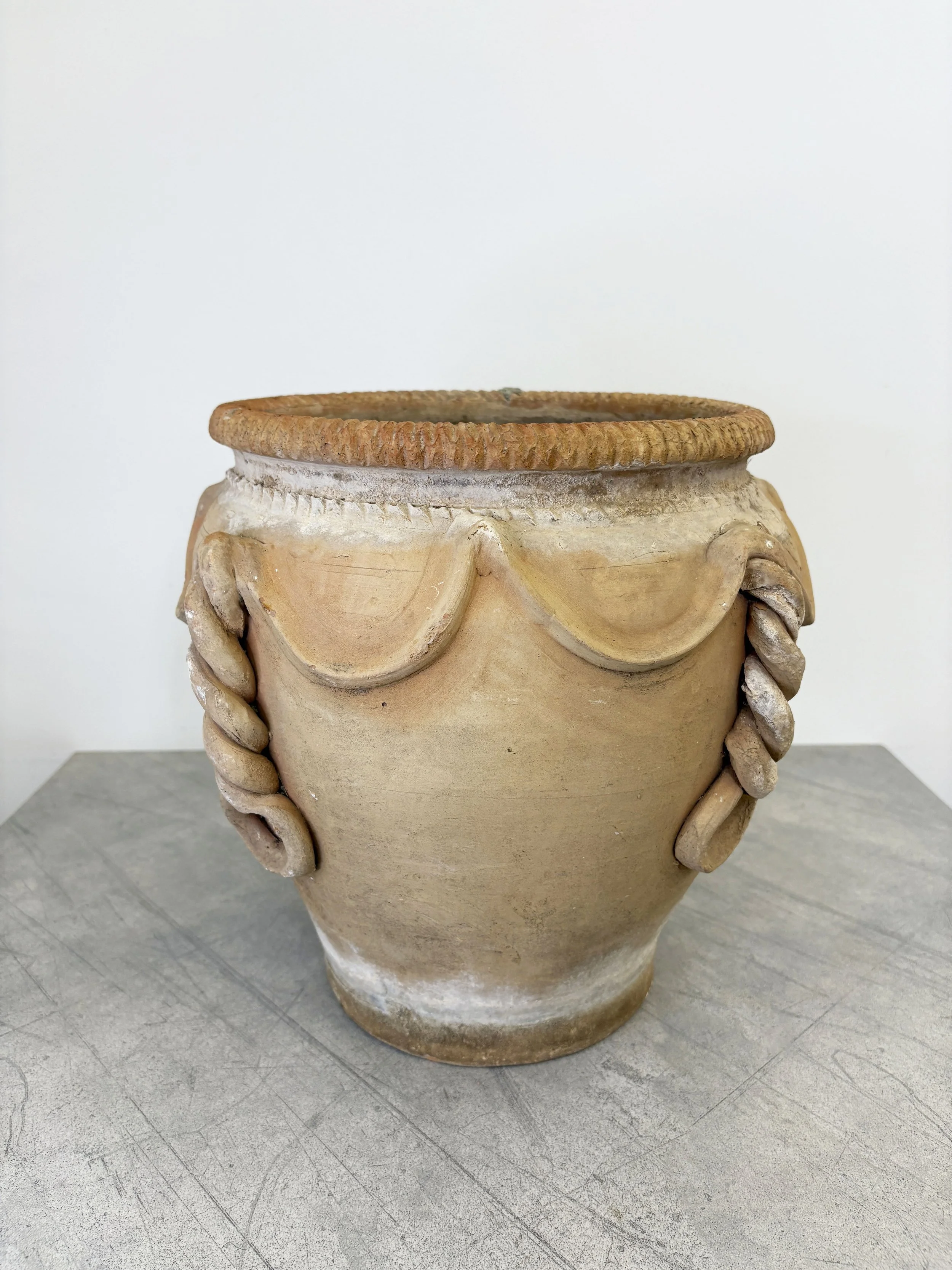 vintage handmade ceramic plant pot Puglia