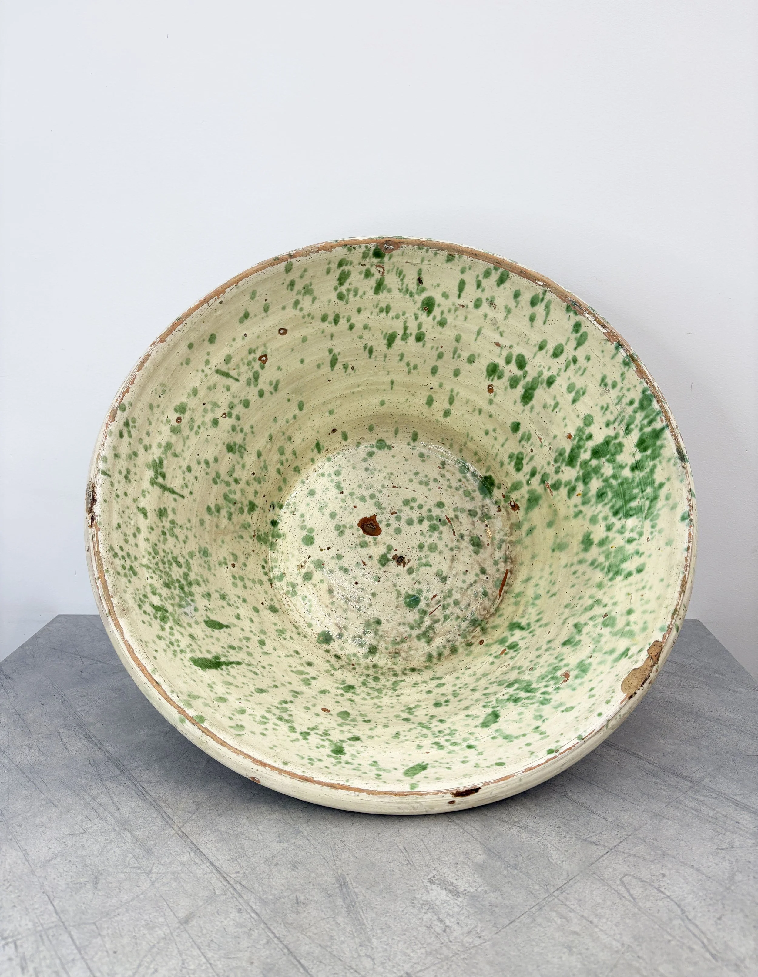 antique rustic ceramic bowl from southern Italy