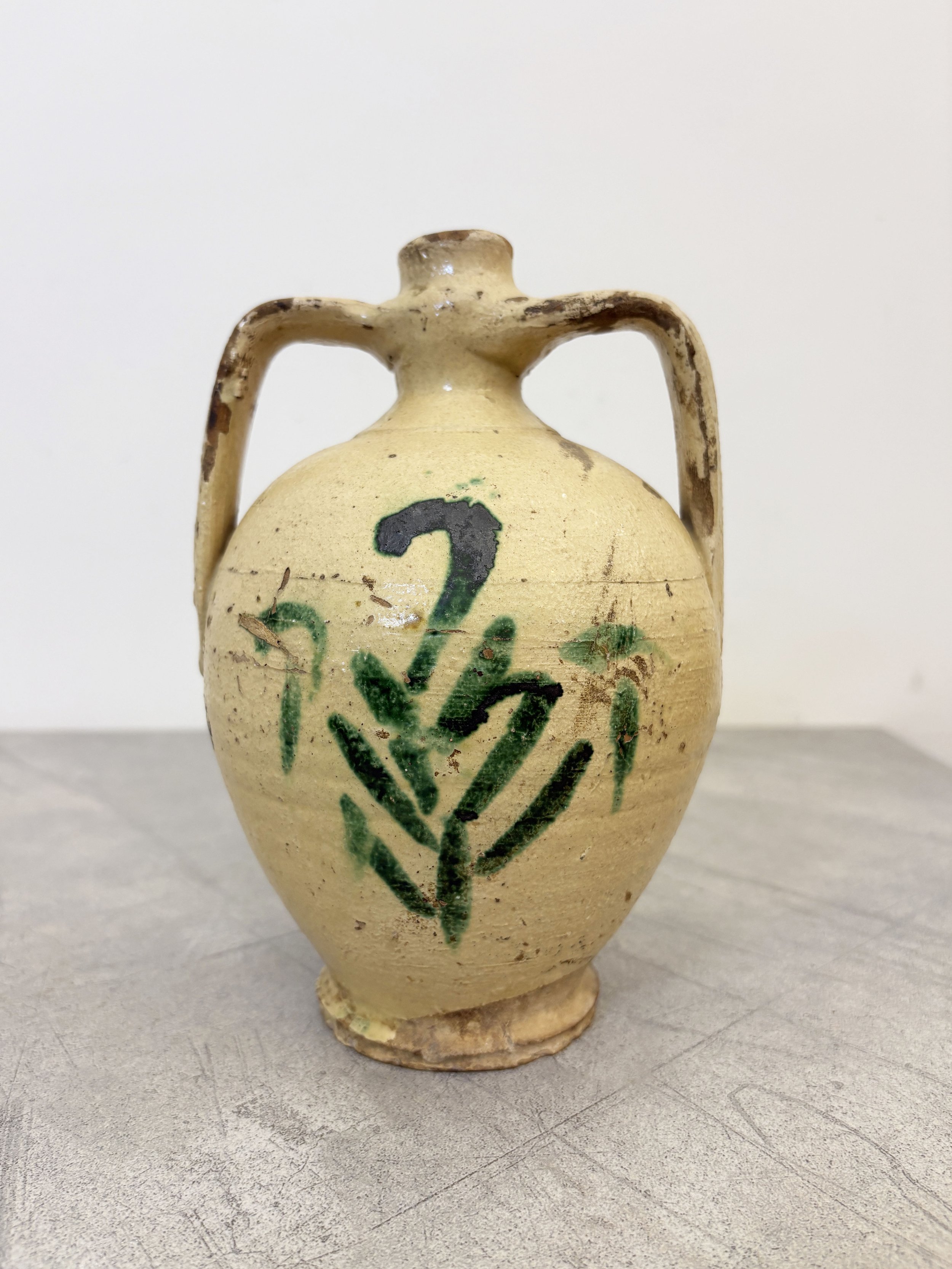 antique green tree of life amphora