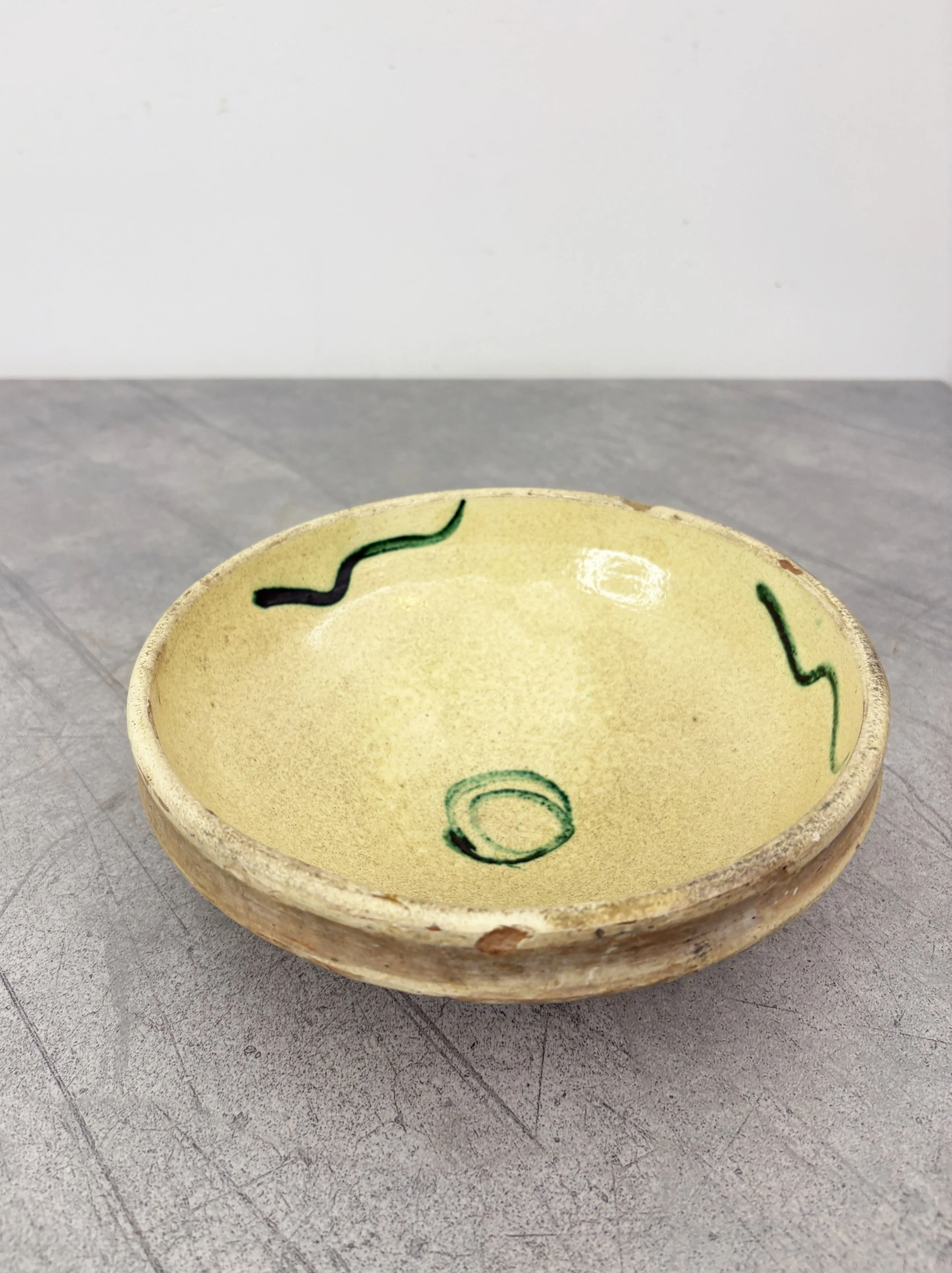 hand painted green bowl Calabria