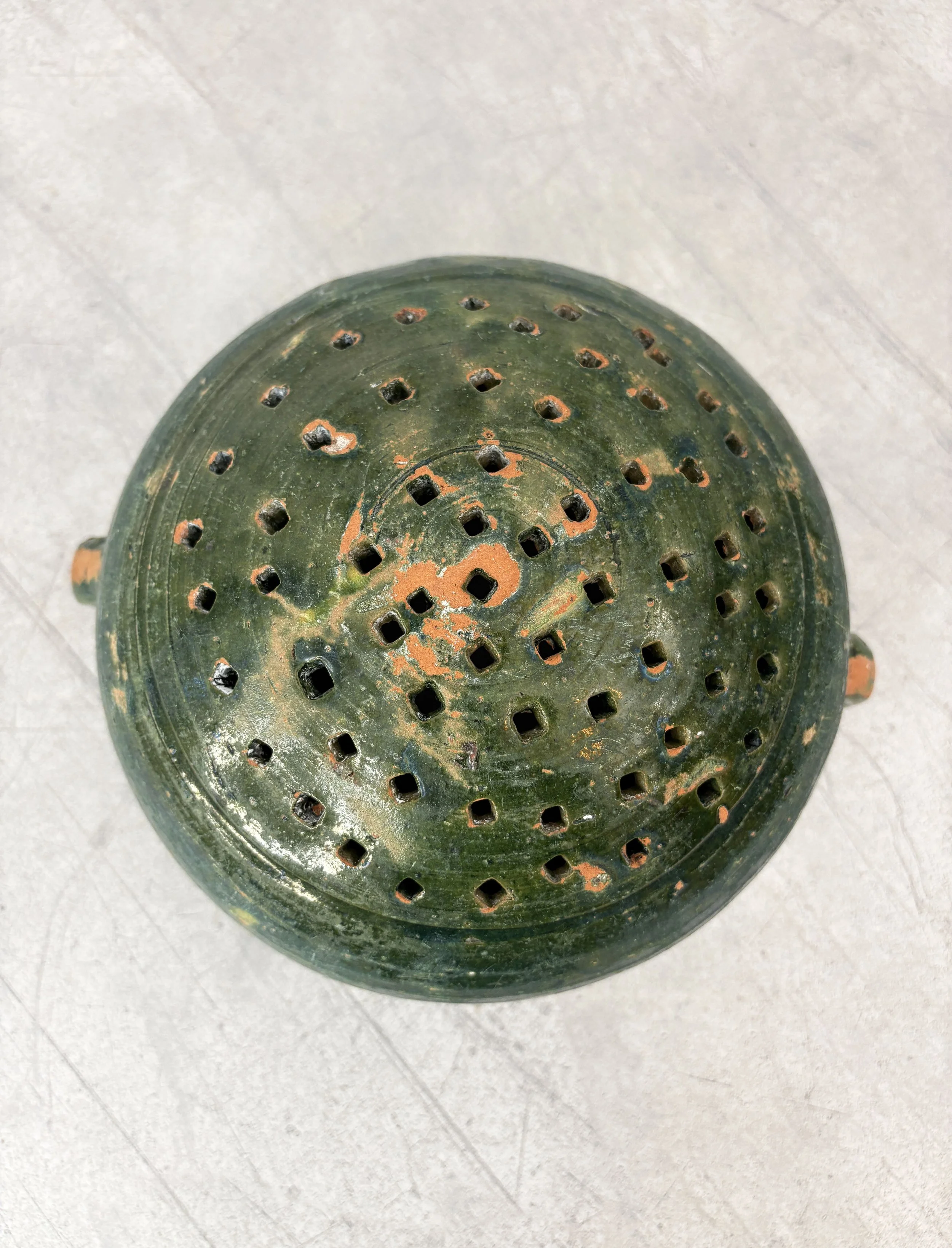 Italian rustic terracotta colander