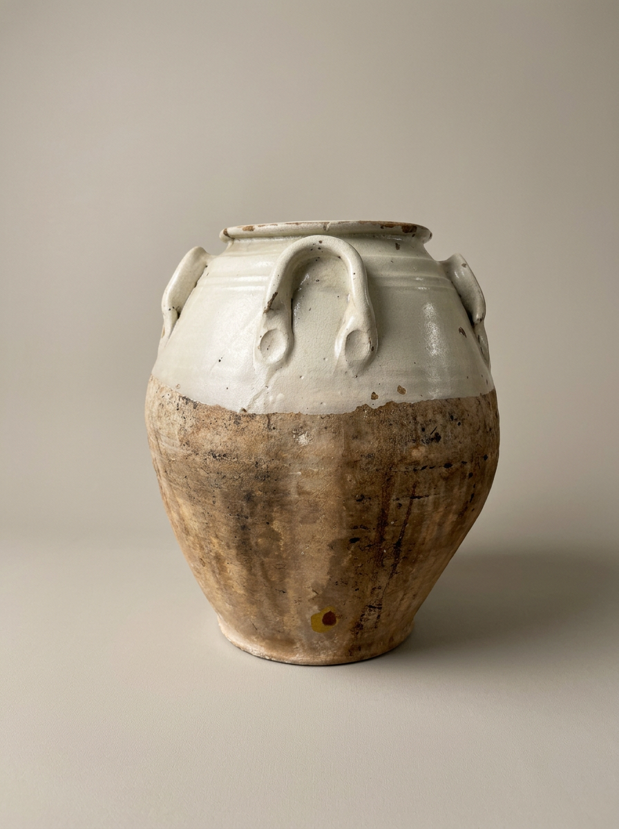 antique rustic terracotta confit pot Puglia