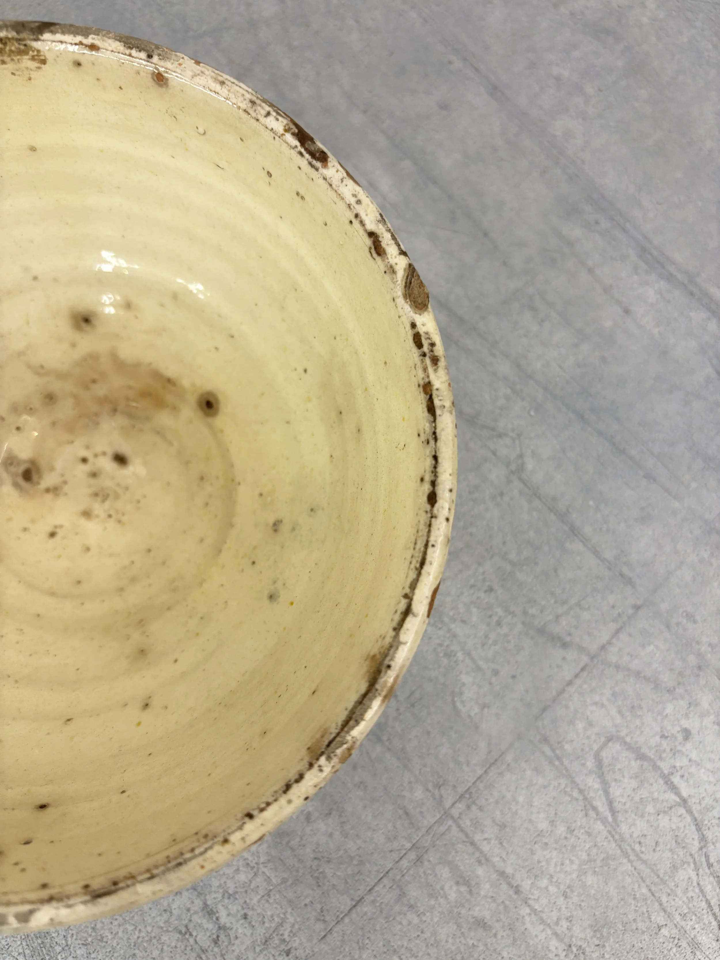 cream glazed farmhouse bowl
