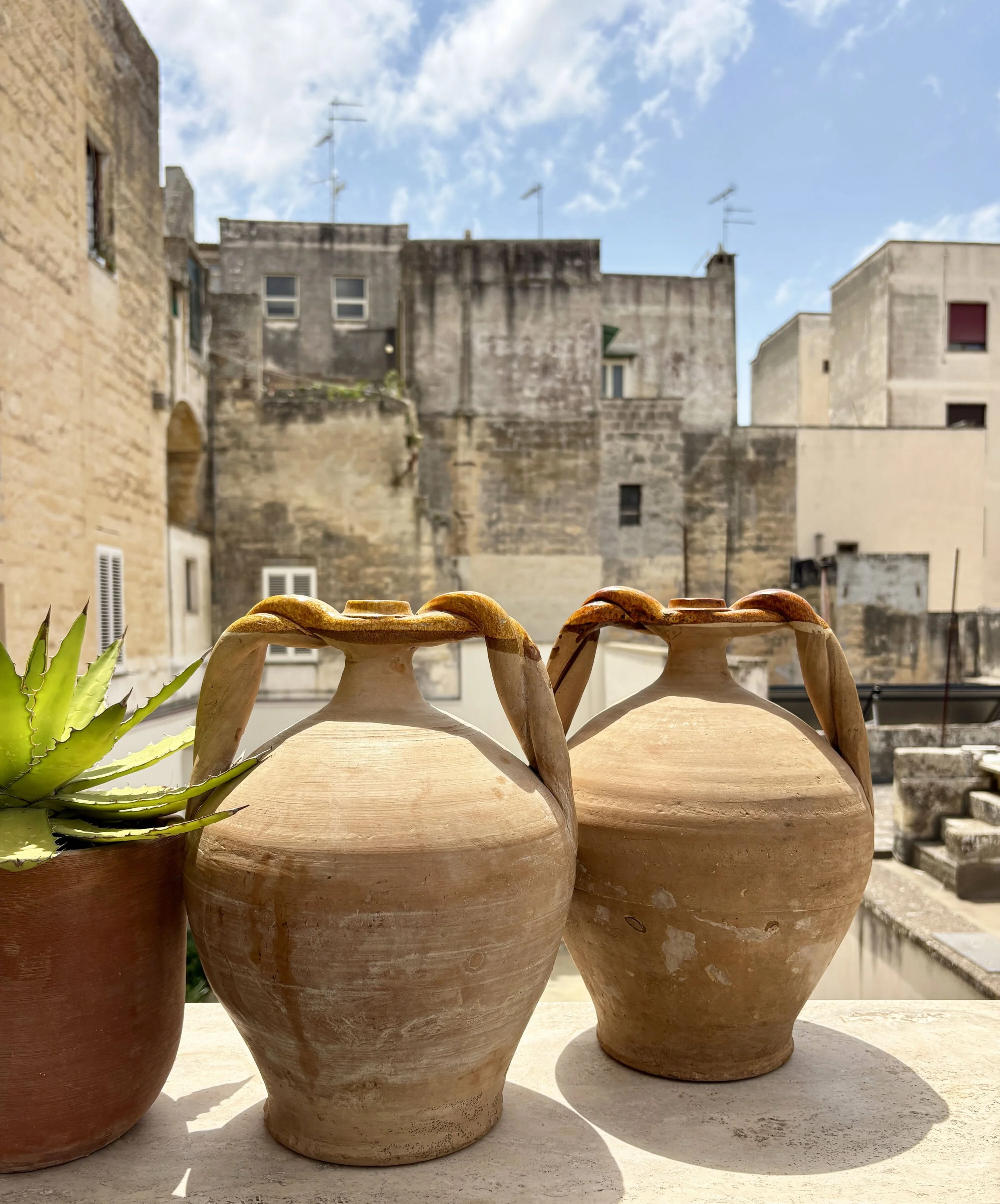 vintage Italian ceramic amphorae